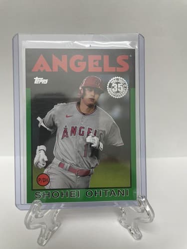 2021 Topps 1986 Topps Baseball 35th Anniversary Green Shohei Ohtani #86B-22 pl4