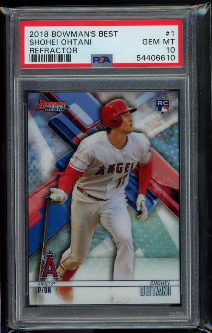Shohei Ohtani 2018 Bowman's Best #1 Refractor RC PSA 10 Gem Dodgers MVP 🐐💎🌈