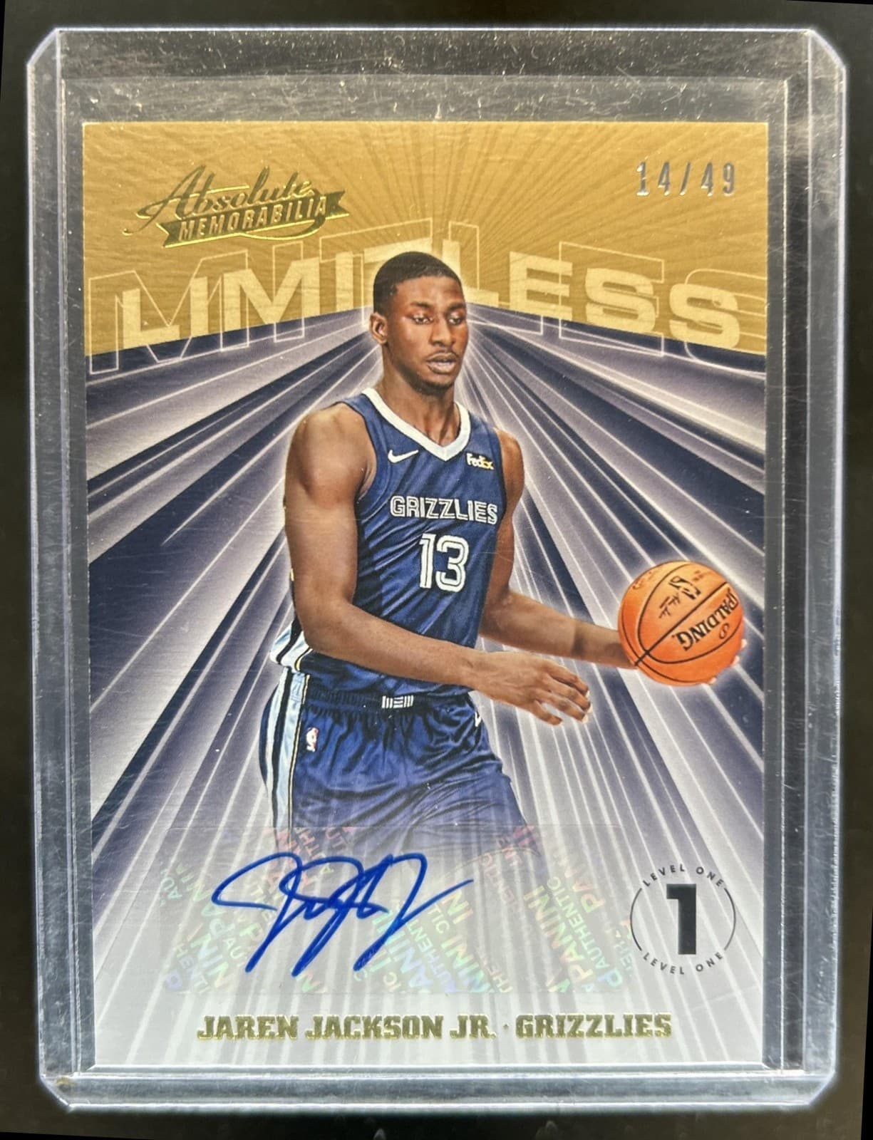 2018-19 Absolute Memorabilia Jaren Jackson Jr. Limitless Signatures RC Auto #/49