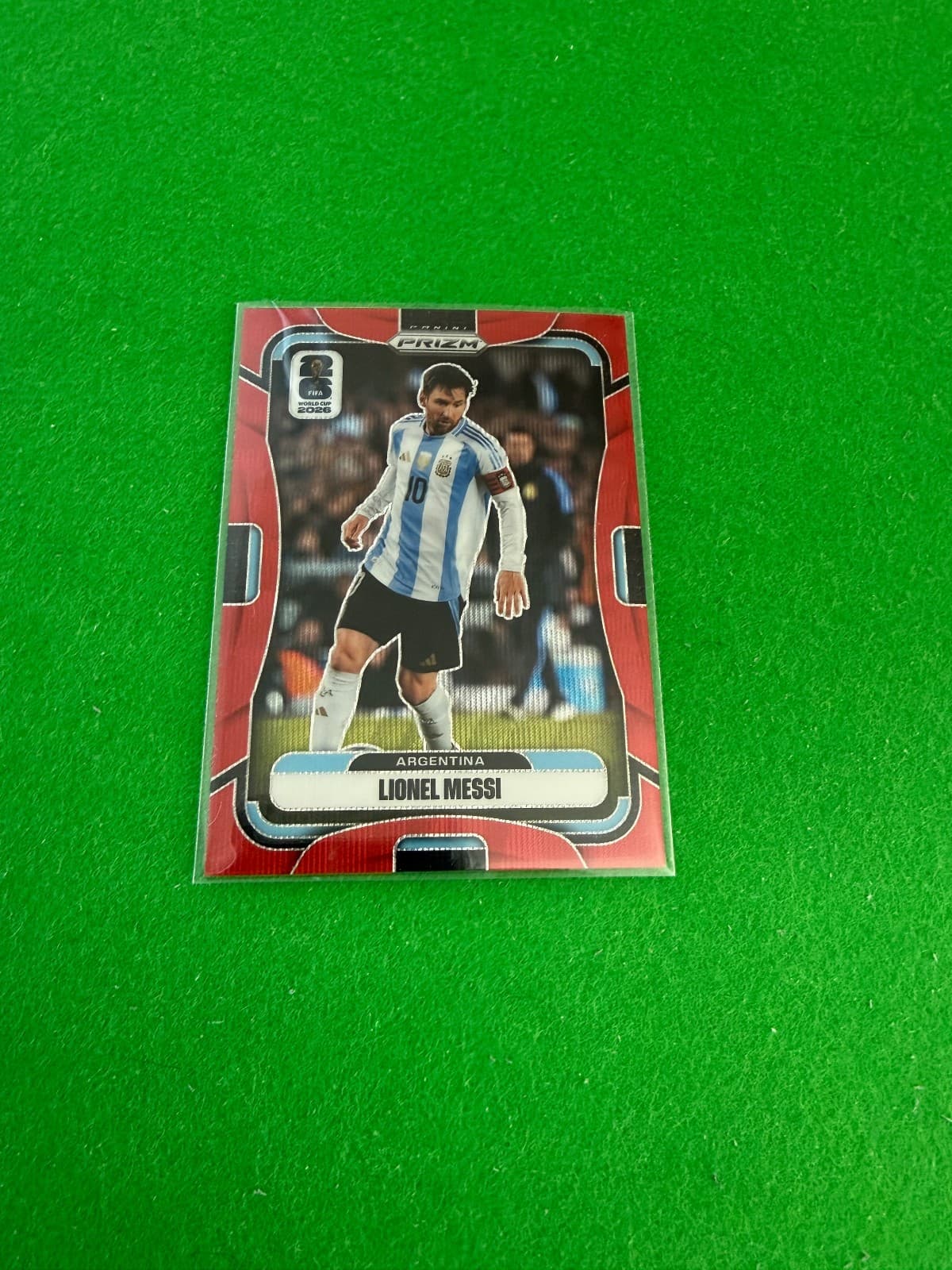 2026 FIFA World Cup Panini Prizm - Lionel Messi Red Wave #13 /39