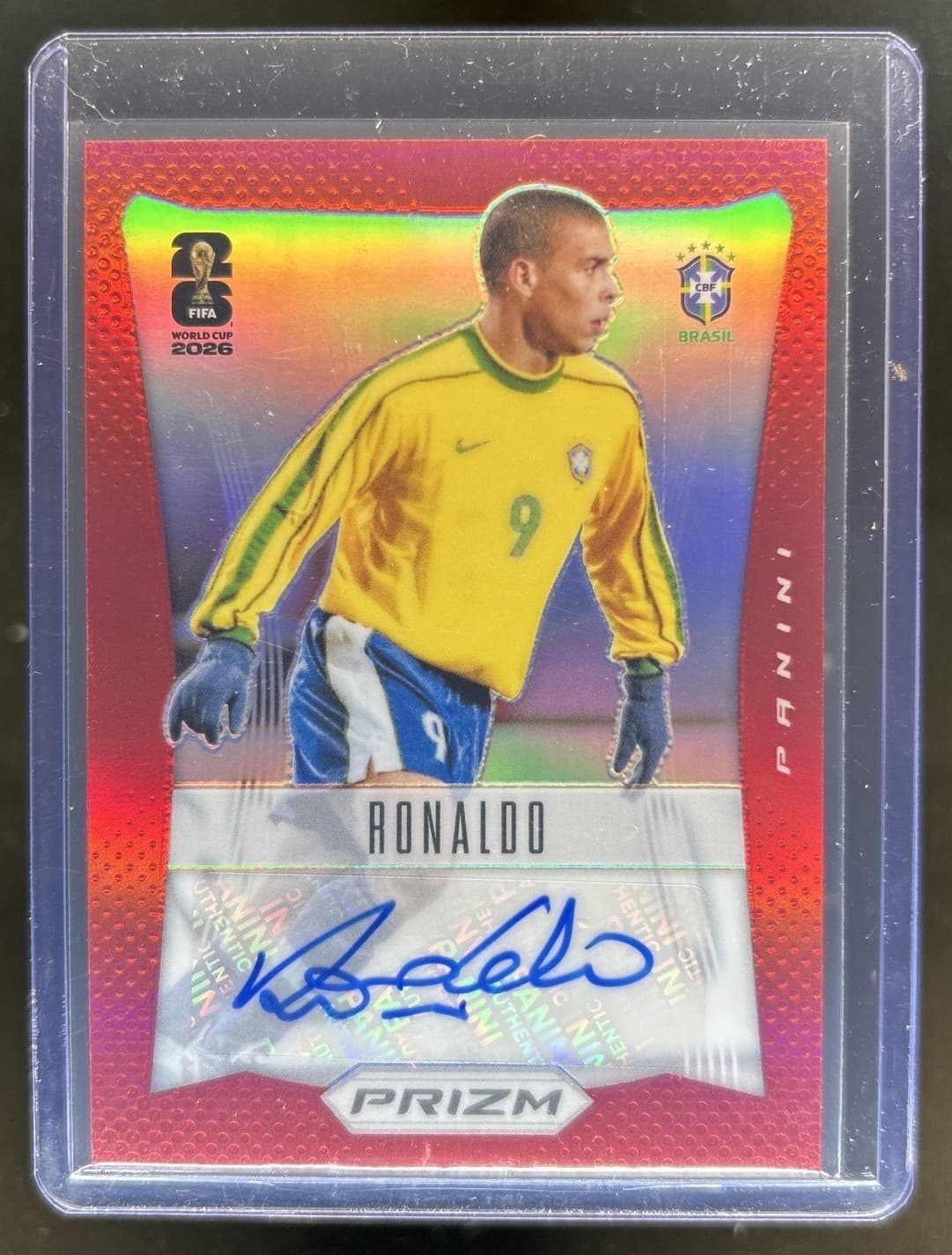 2026 Panini Prizm World Cup Ronaldo 2012 Throwback Signatures Red Auto #/99