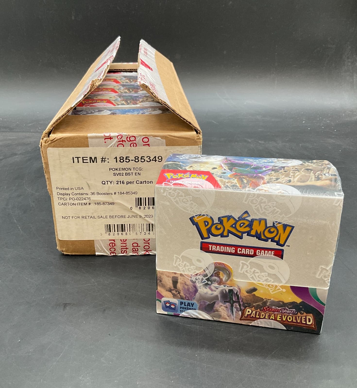Lot of (6) Pokemon TCG Paldea Evolved Booster Boxes SEALED WITH OPENED CASE