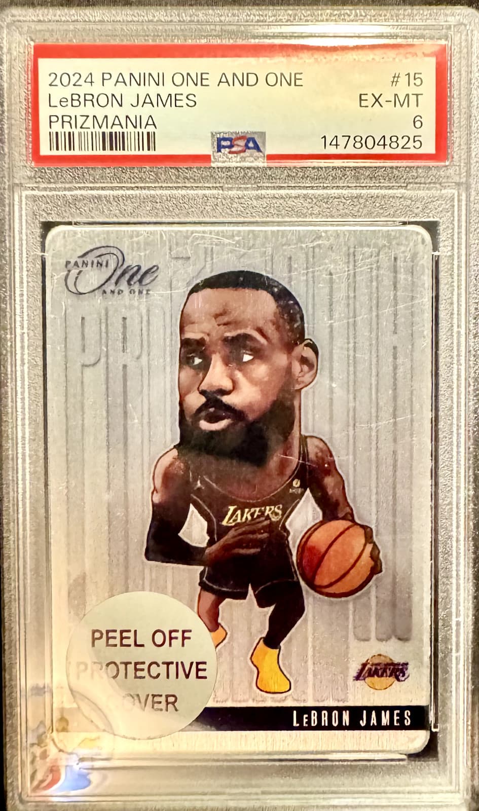 2024 Panini One LeBron James Prizmania PSA 6