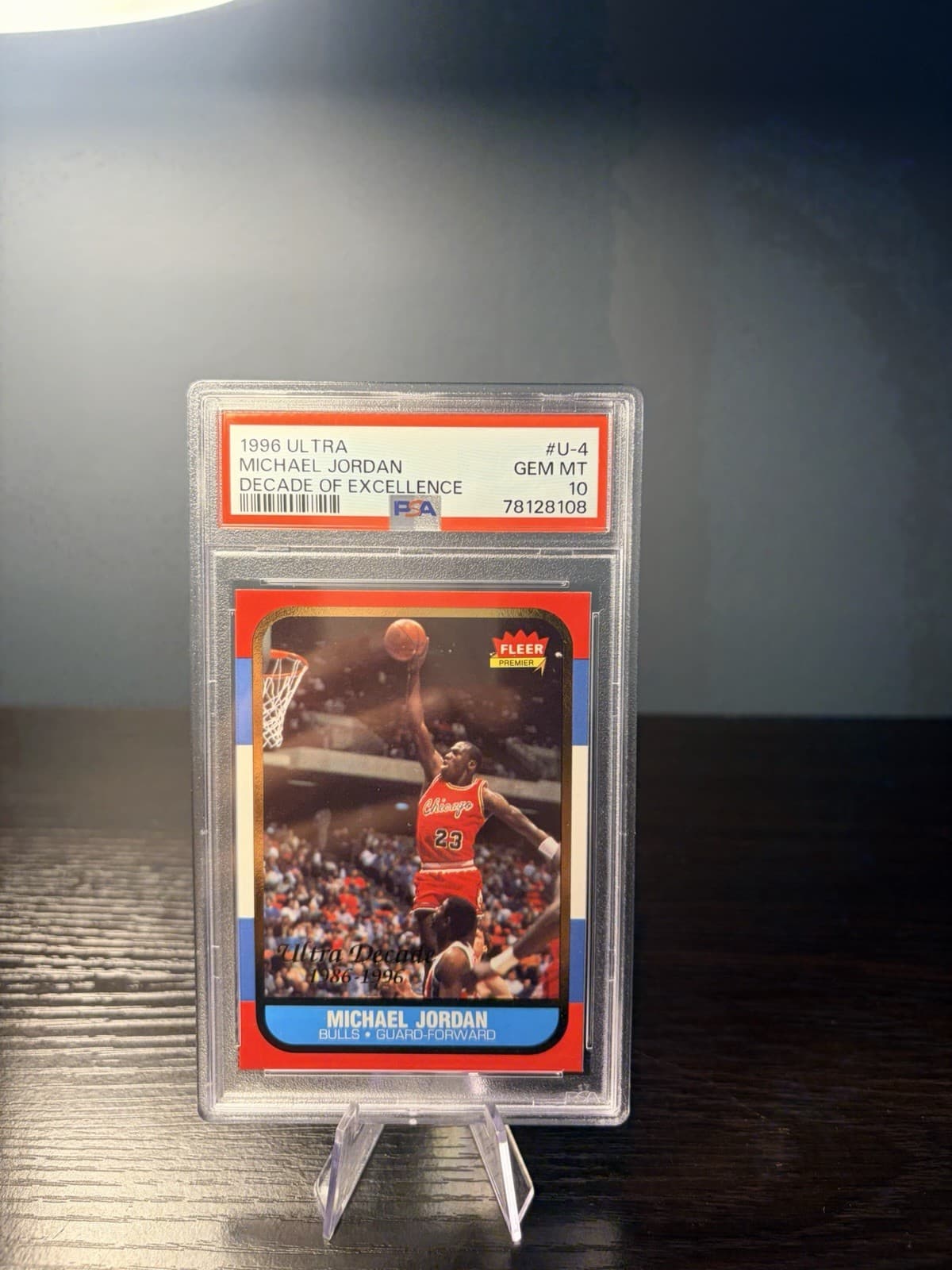 1996-97 Fleer Ultra Michael Jordan Decade of Excellence #U-4 PSA 10