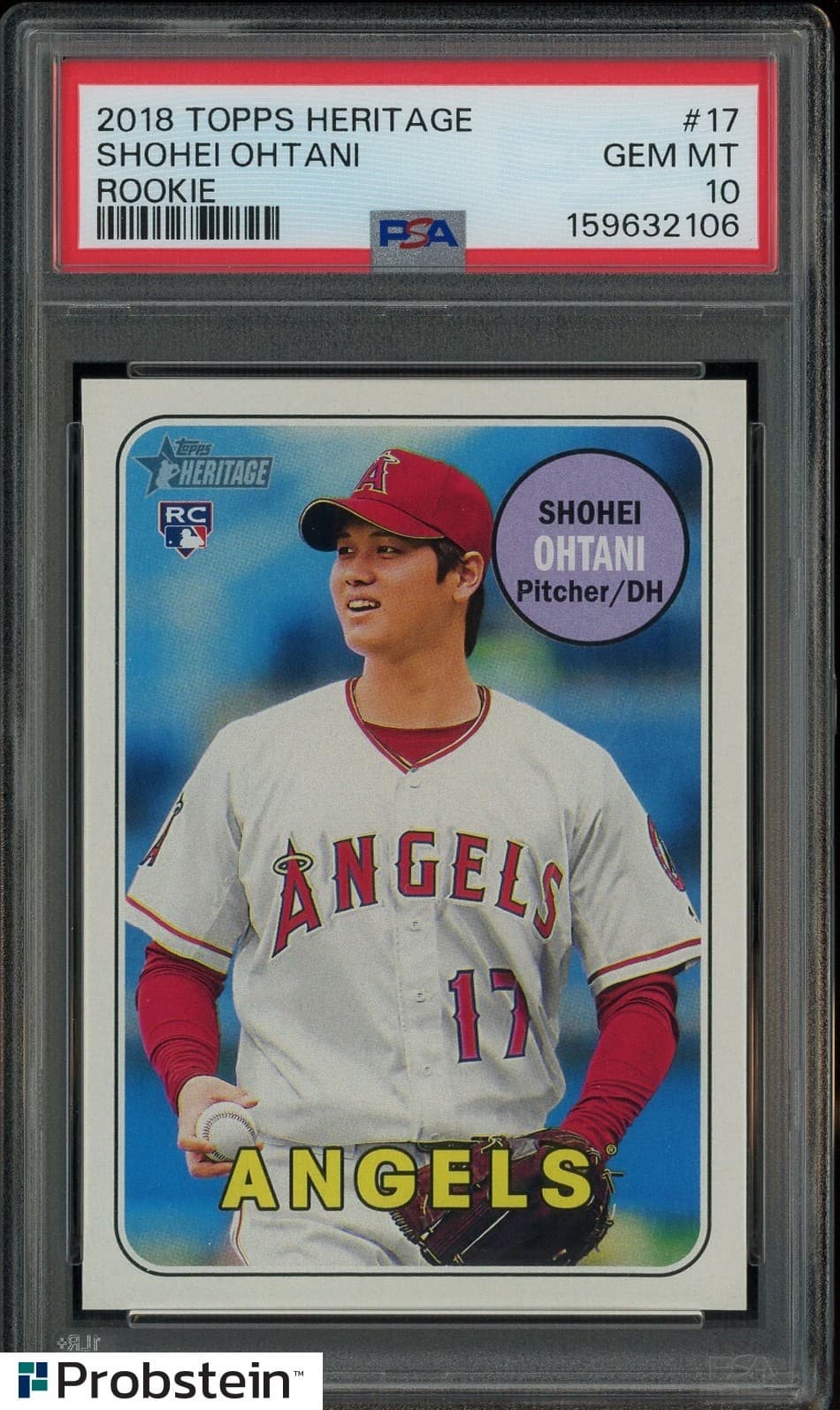 2018 Topps Heritage #17 Shohei Ohtani Angels RC Rookie PSA 10 GEM MINT