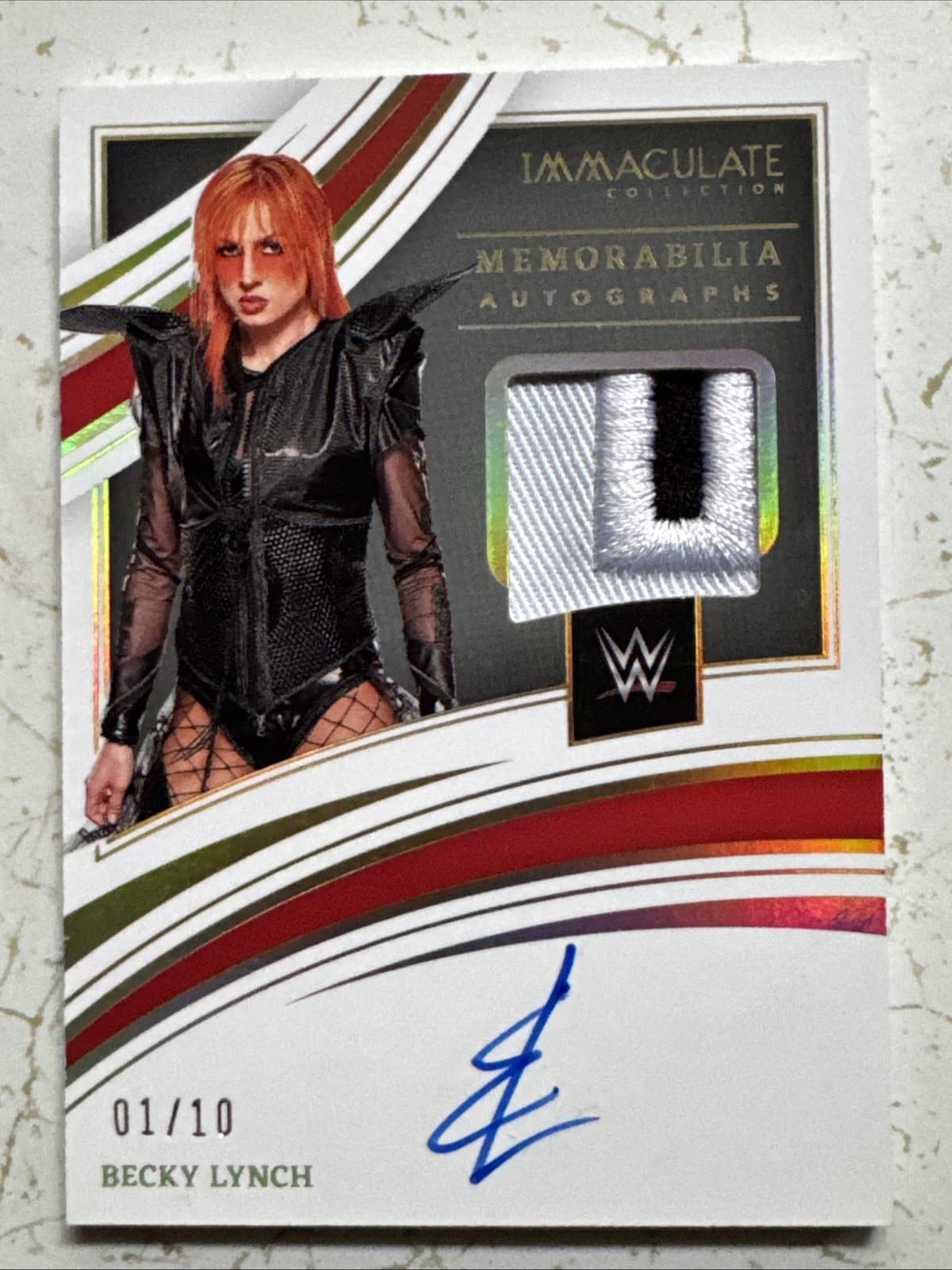 2022 Immaculate WWE Becky Lynch Memorabilia Patch AUTO 1/10 MA-BLY