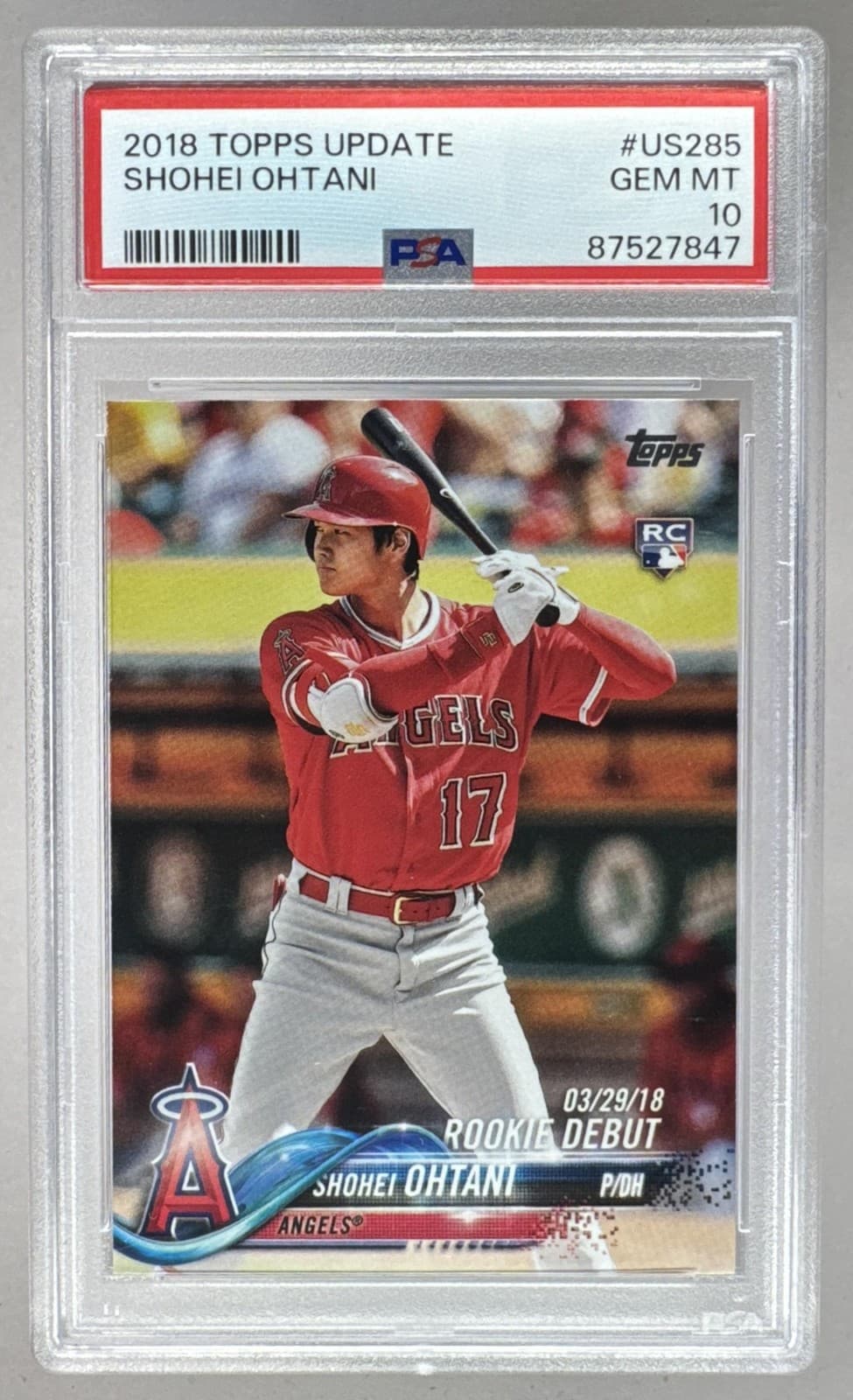87527847 Shohei Ohtani 2018 Topps Update #US285 Rookie RC PSA 10