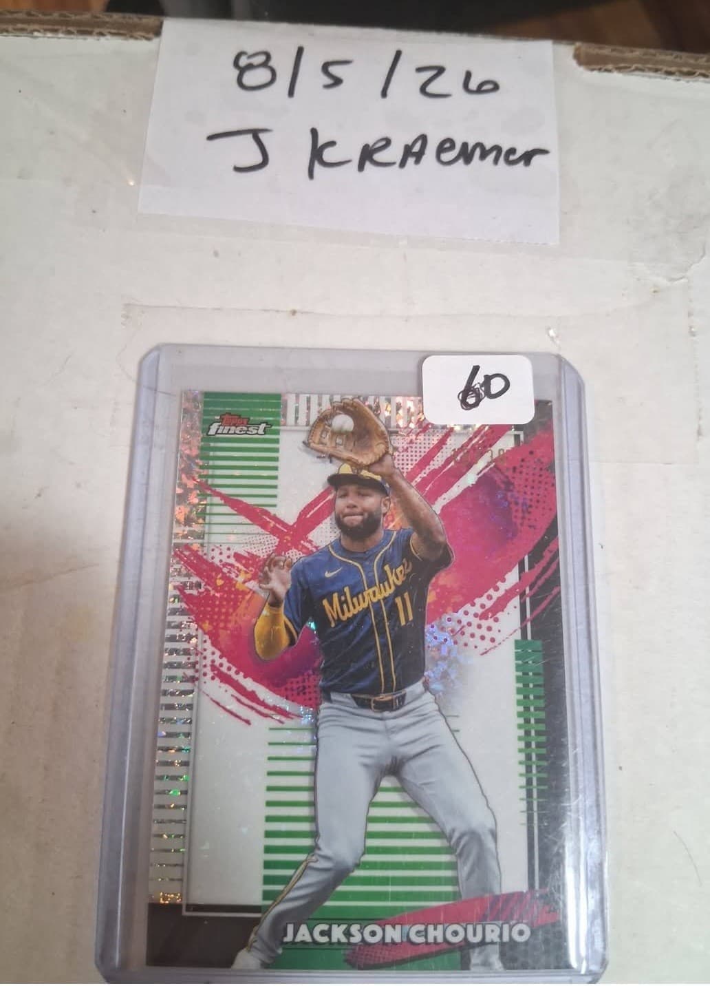 2026 Topps Finest Baseball Jackson Chourio White Border/30