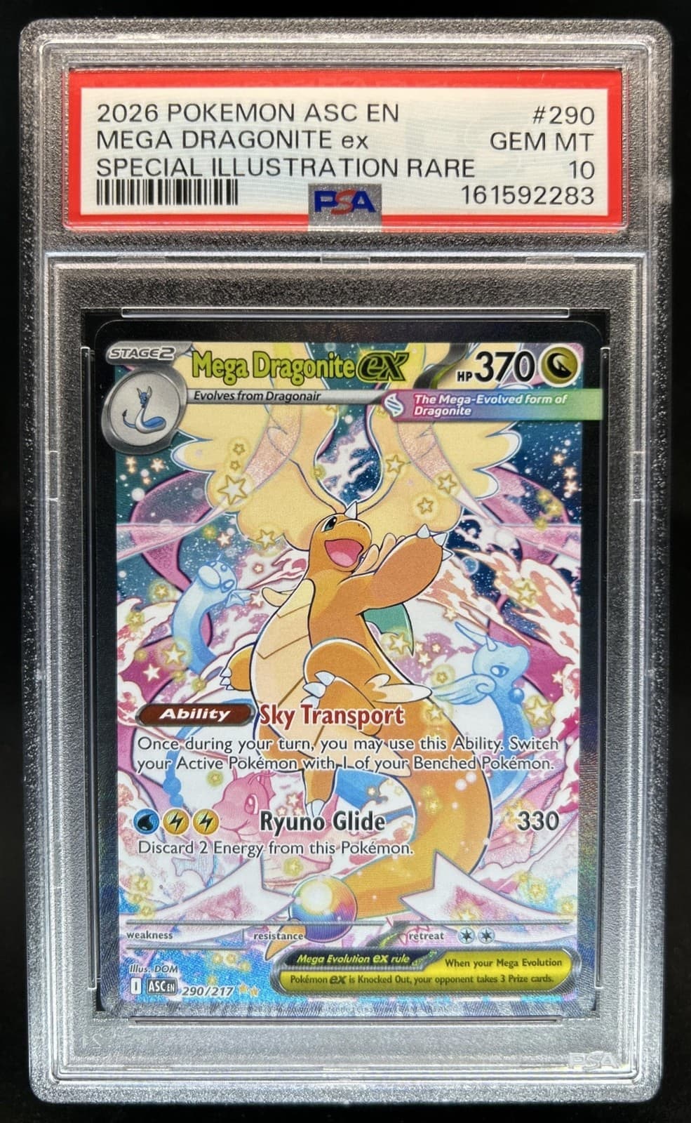2026 Pokemon Mega Dragonite ex Special Illustration Rare #290/217 PSA 10