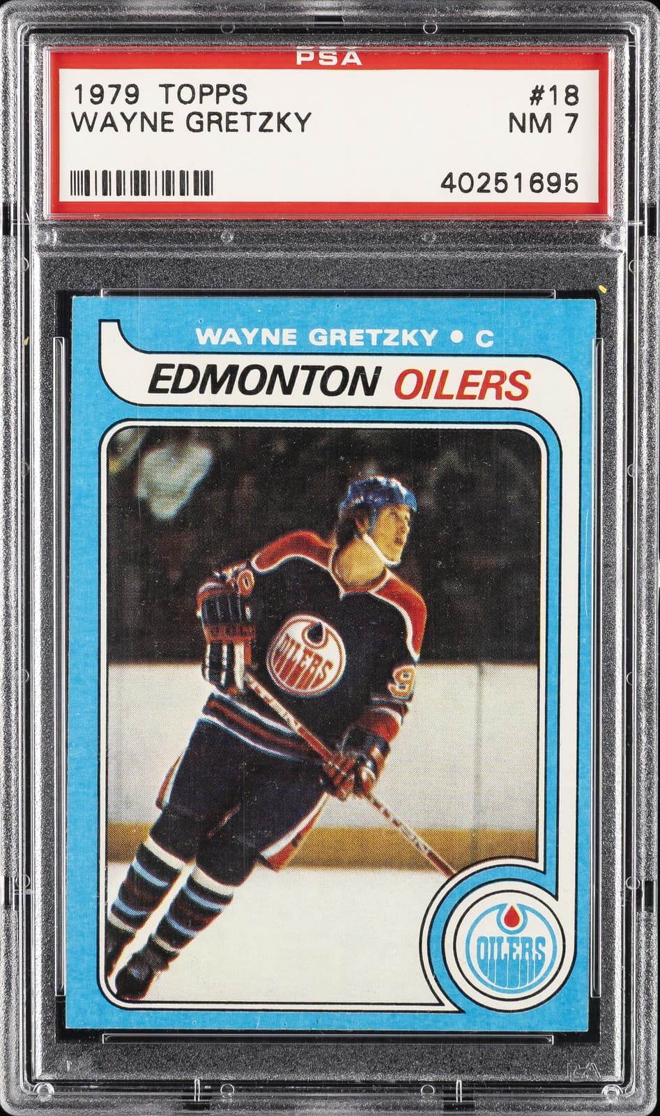 1979 TOPPS #18 WAYNE GRETZKY ROOKIE RC PSA 7