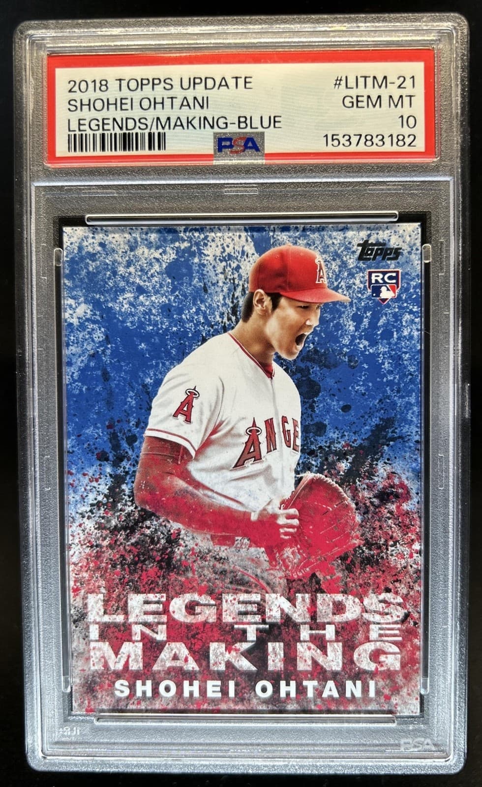 2018 Topps Update Shohei Ohtani Legends in the Making RC Blue #LITM-21 PSA 10