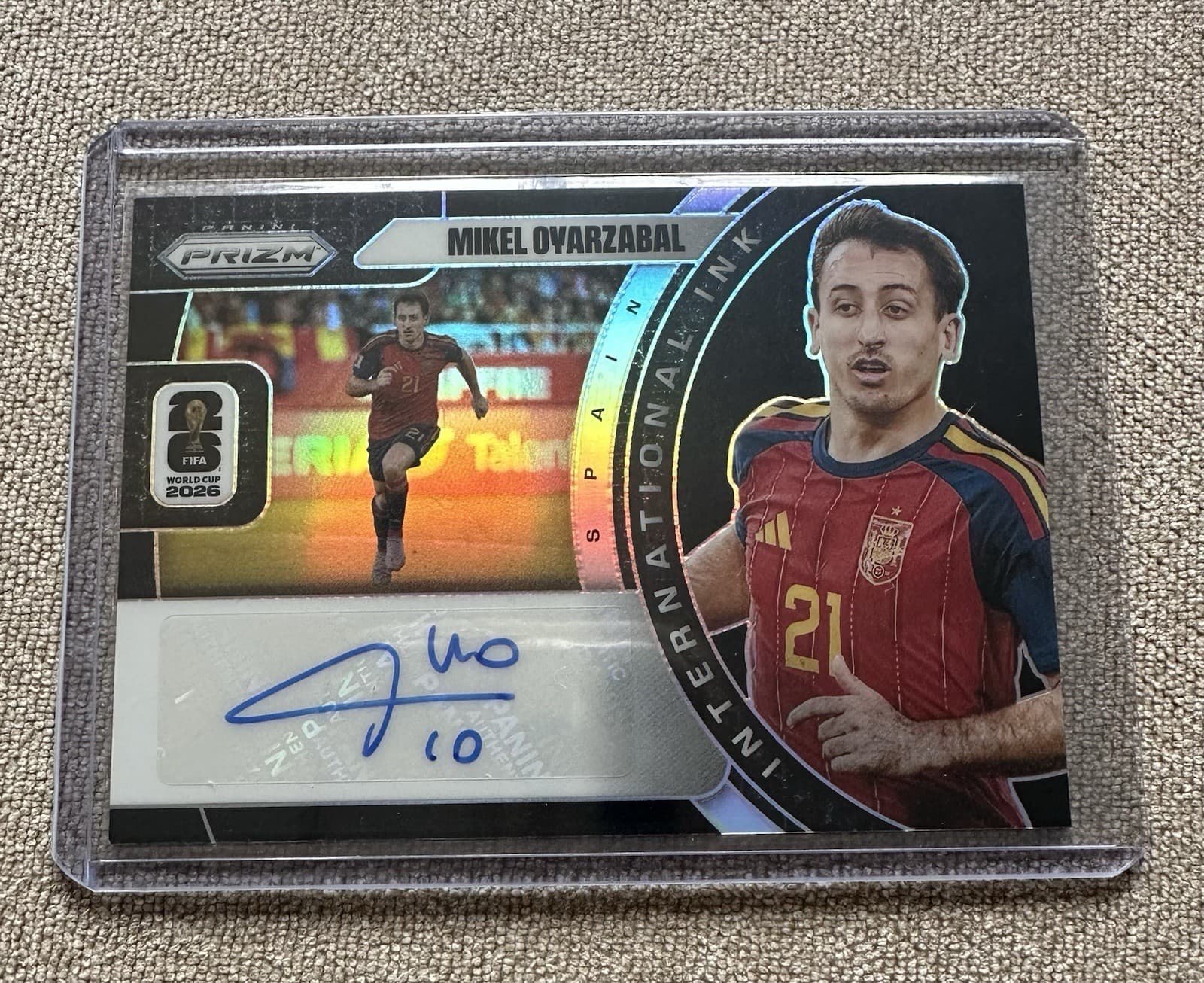 2026 Prizm World Cup Mikel Oyarzabal Black Finite Auto #1/1