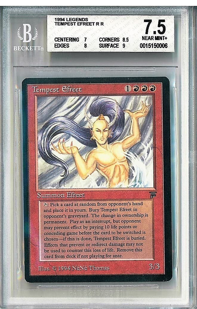MTG English Legends Tempest Efreet BGS 7.5 NM-MT+ Magic the Gathering CGC PSA
