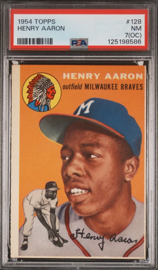 1954 Topps - Hank Aaron #128 (RC) PSA 7 (OC) FREE SHIPPING