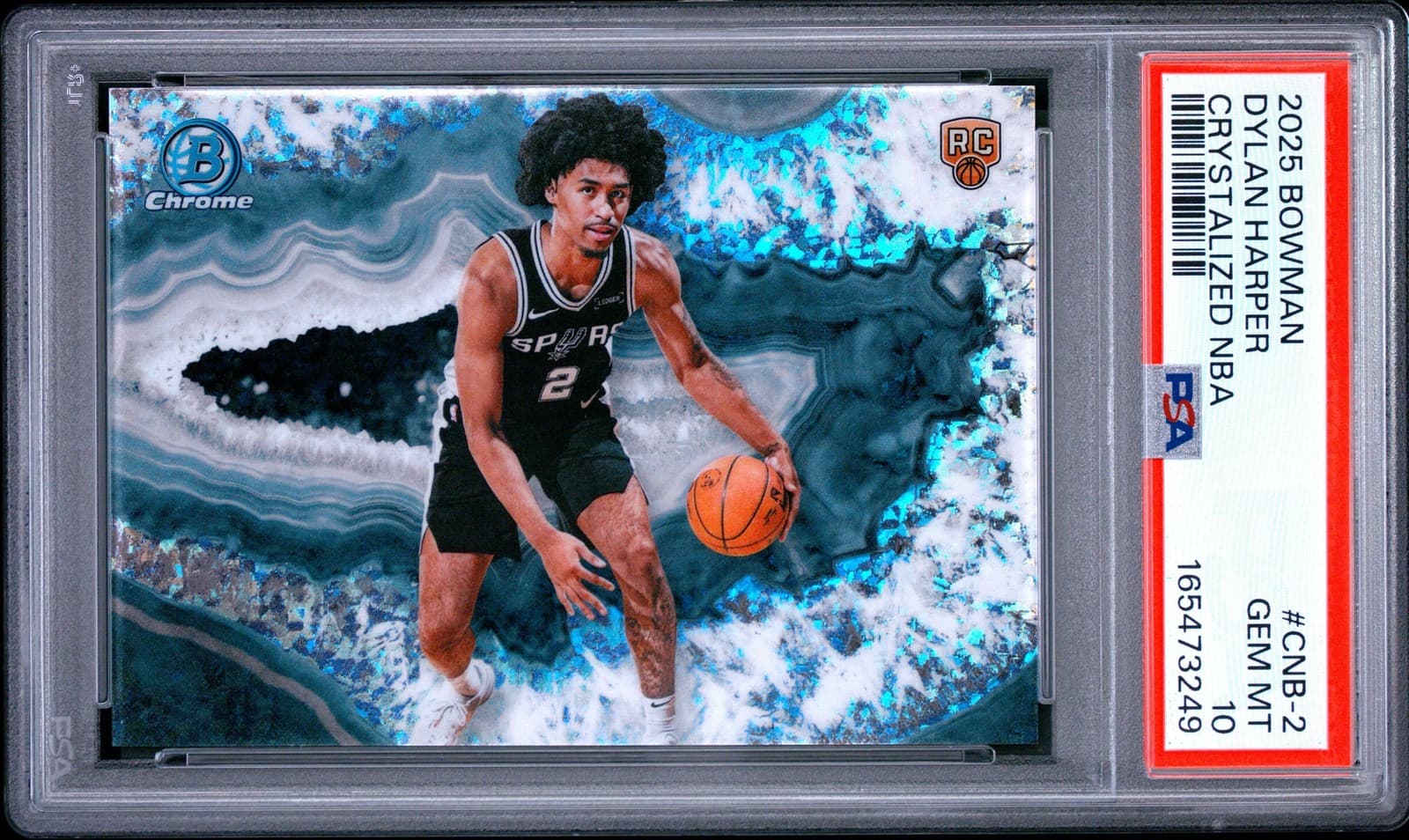 165473249 Dylan Harper 2025 Bowman Chrome #CNB-2 Crystalized RC SSP PSA 10