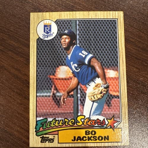 Bo Jackson Rookie Card Topps 1987 #170 with MULTIPLE errors on card 💯RARE!