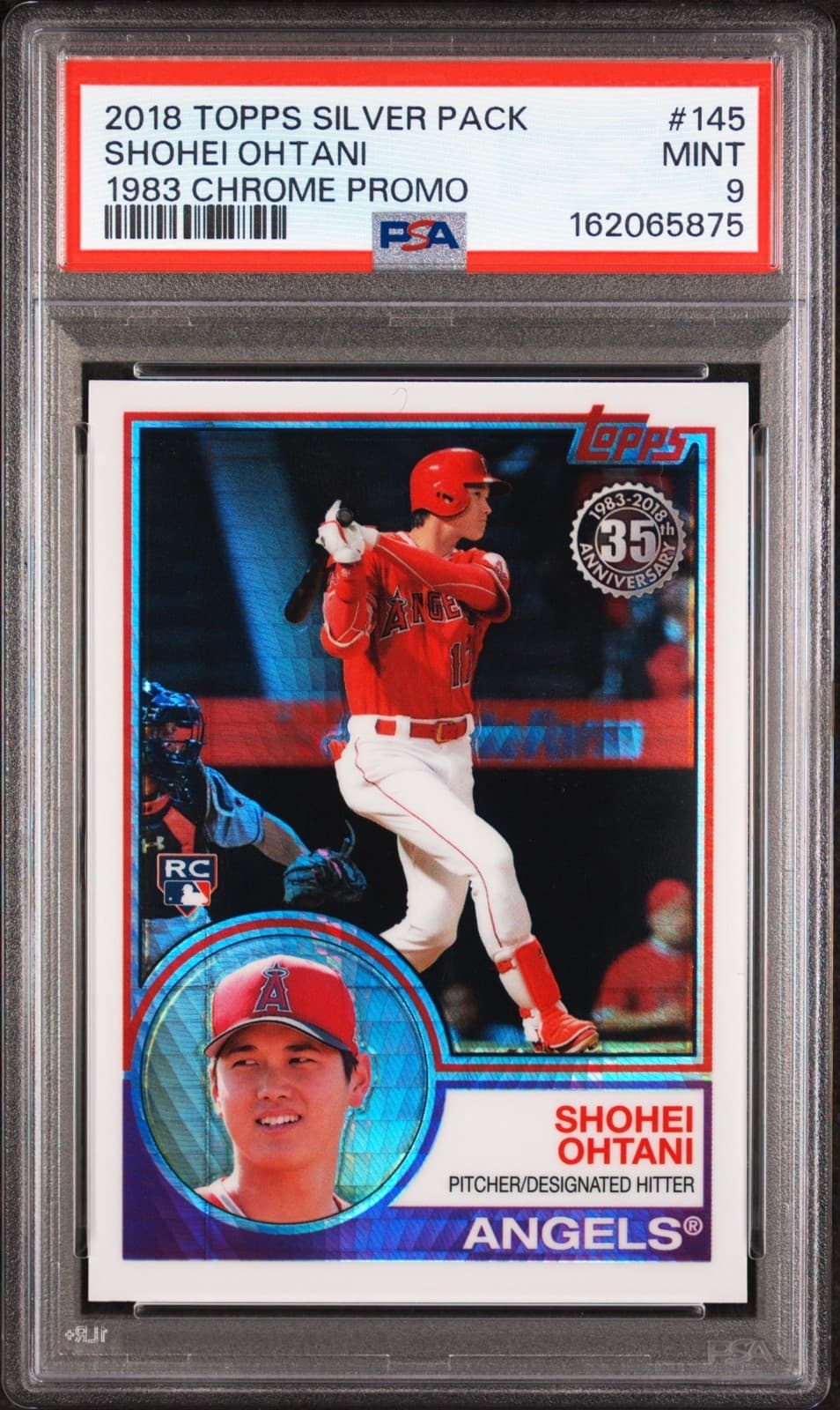 2018 Topps Silver Pack Shohei Ohtani 1983 Chrome Promo Rookie Card PSA 9 MINT