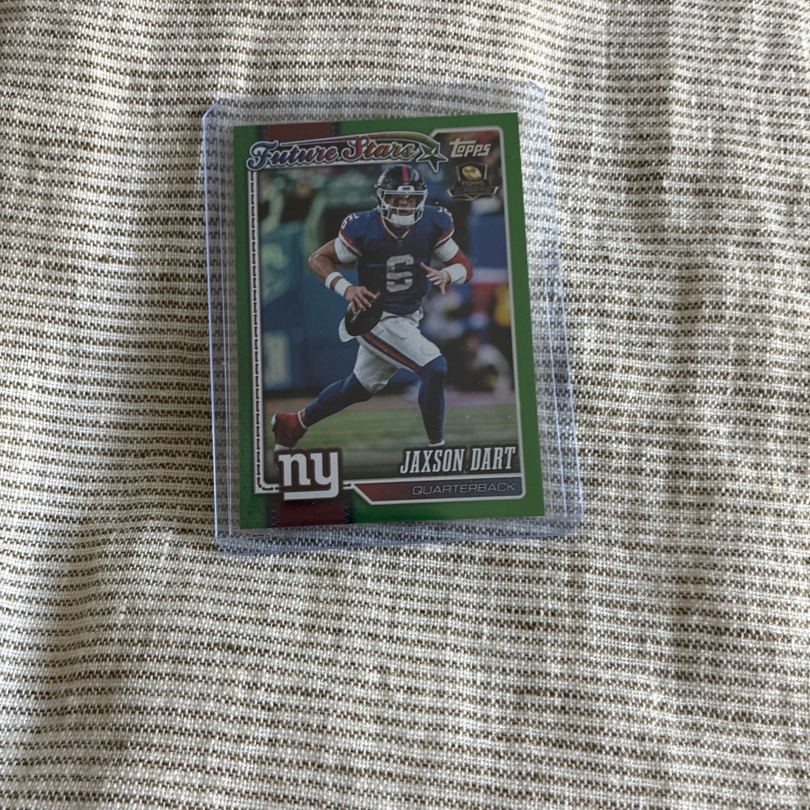 2026 Topps Flagship Football Jaxson Dart Future Stars Green /99 2nd Year