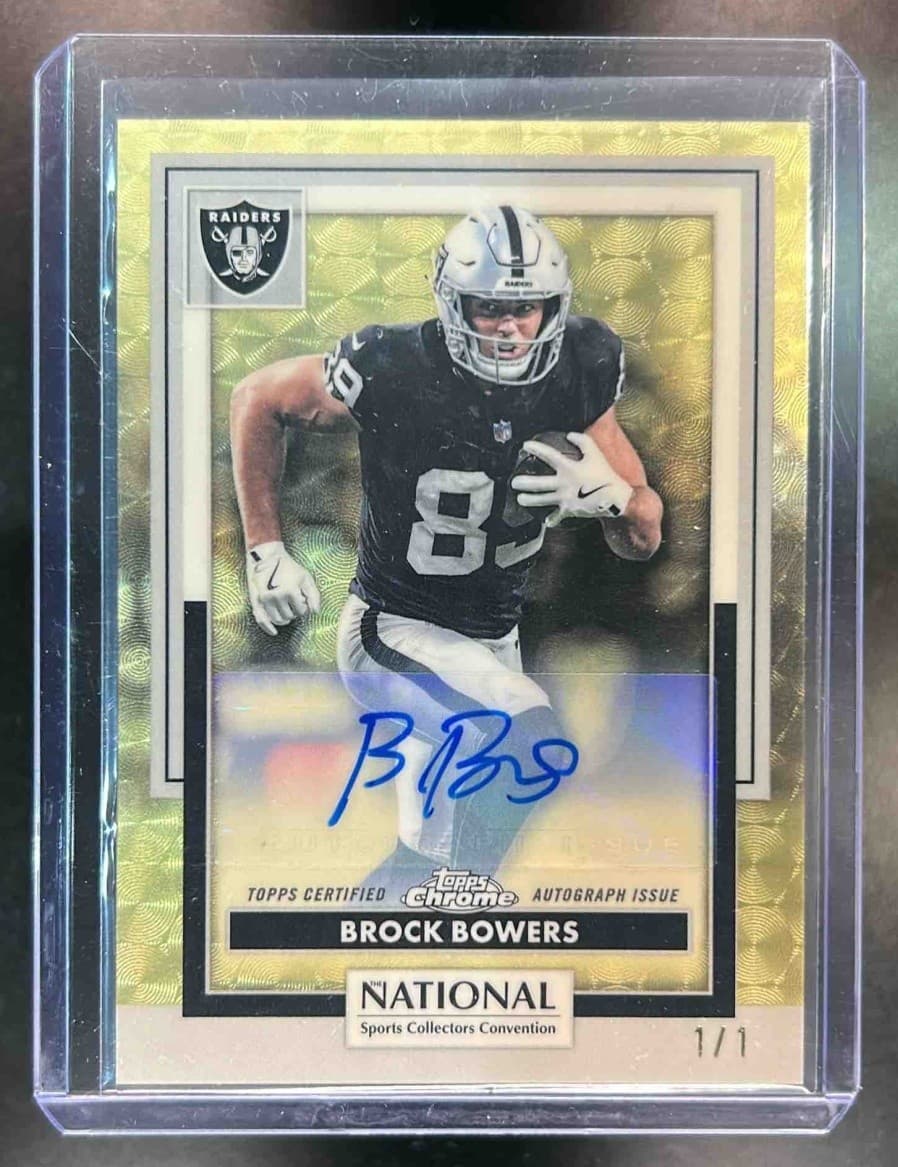 2026 Topps Chrome National NSCC Brock Bowers NFL Auto Chrome SuperFractor #1/1