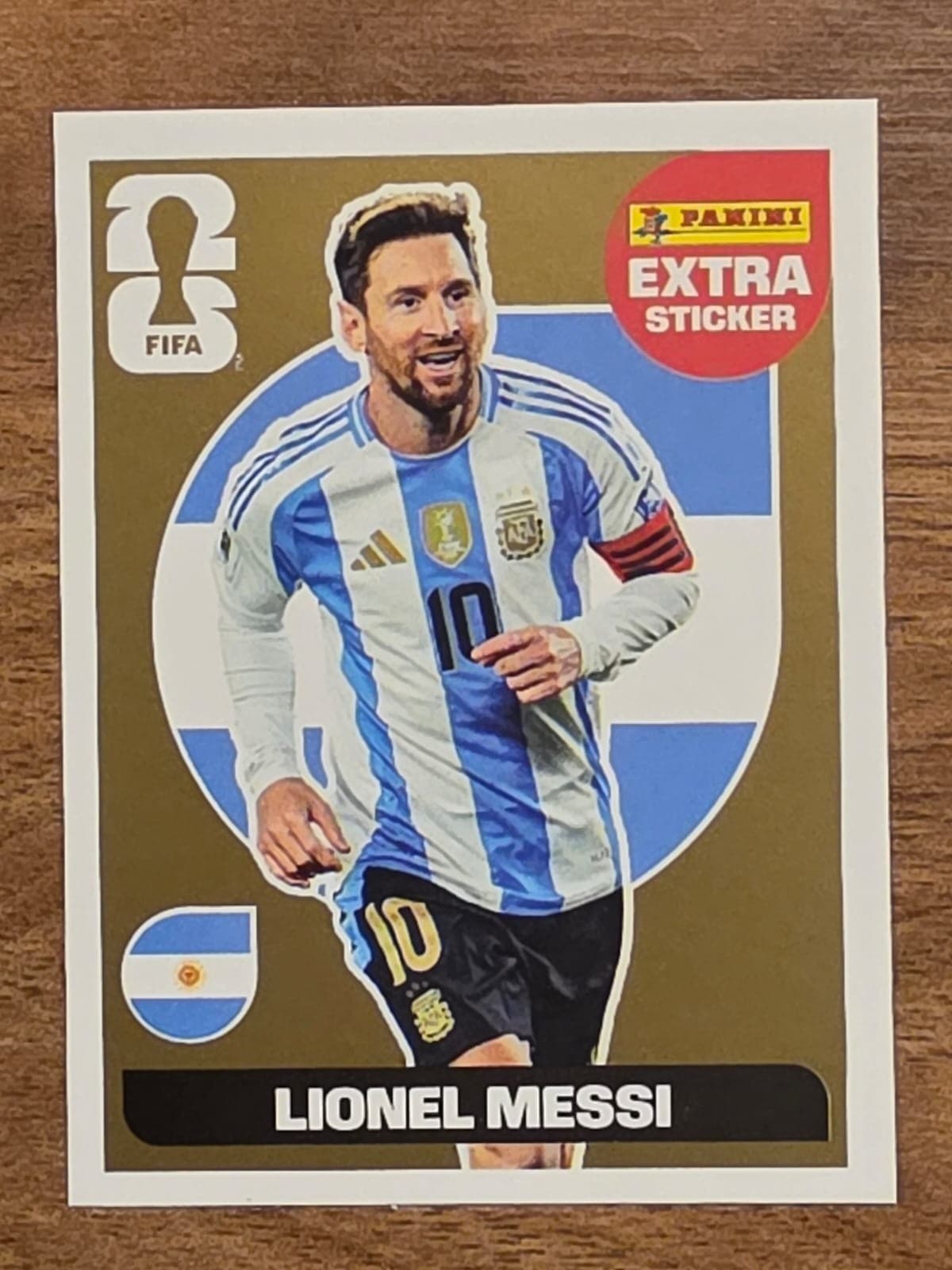 Messi Extra Sticker Gold Panini World Cup 2026 Legend