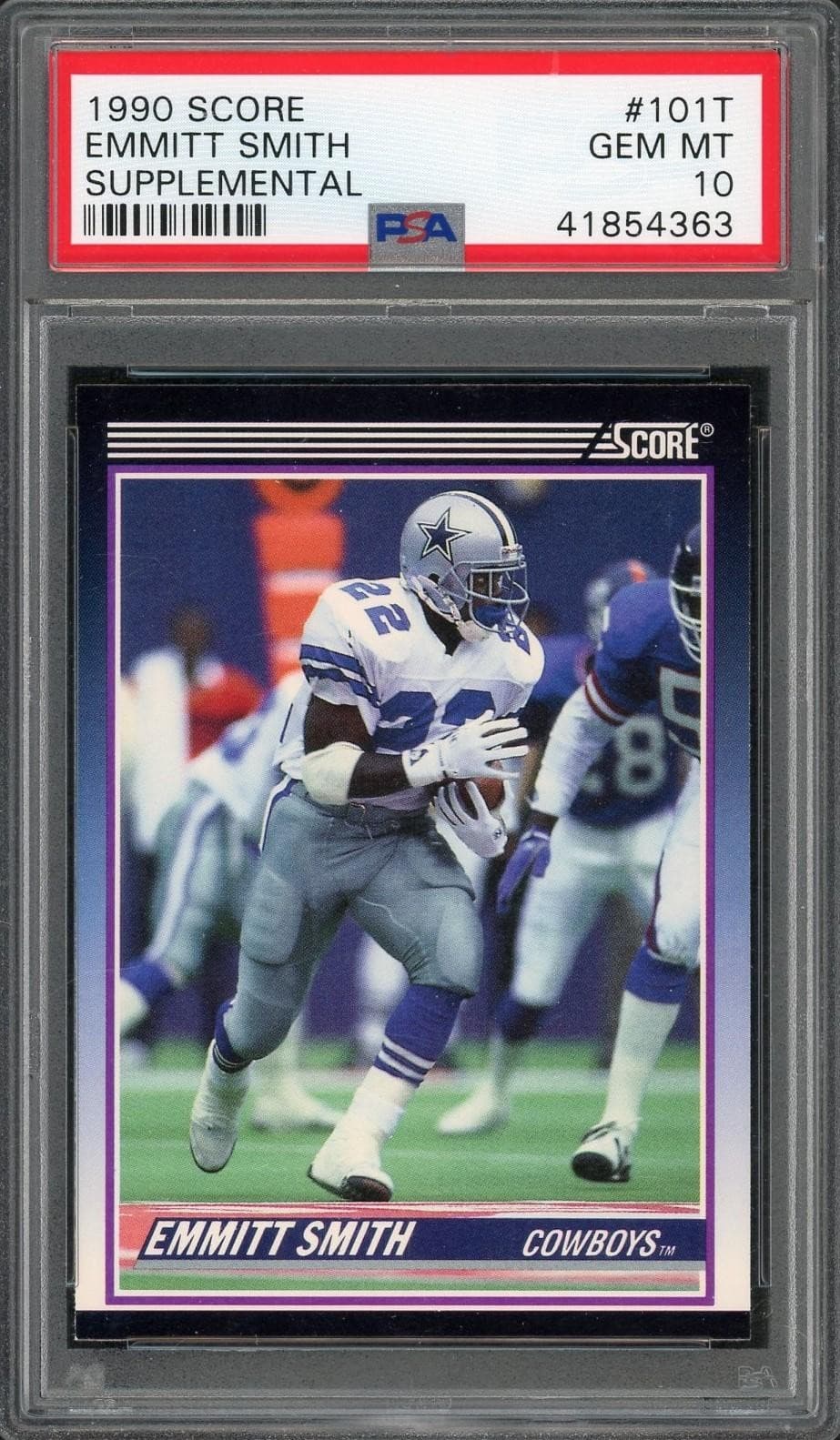 1990 Score Supplemental Emmitt Smith Rookie #101T PSA 10