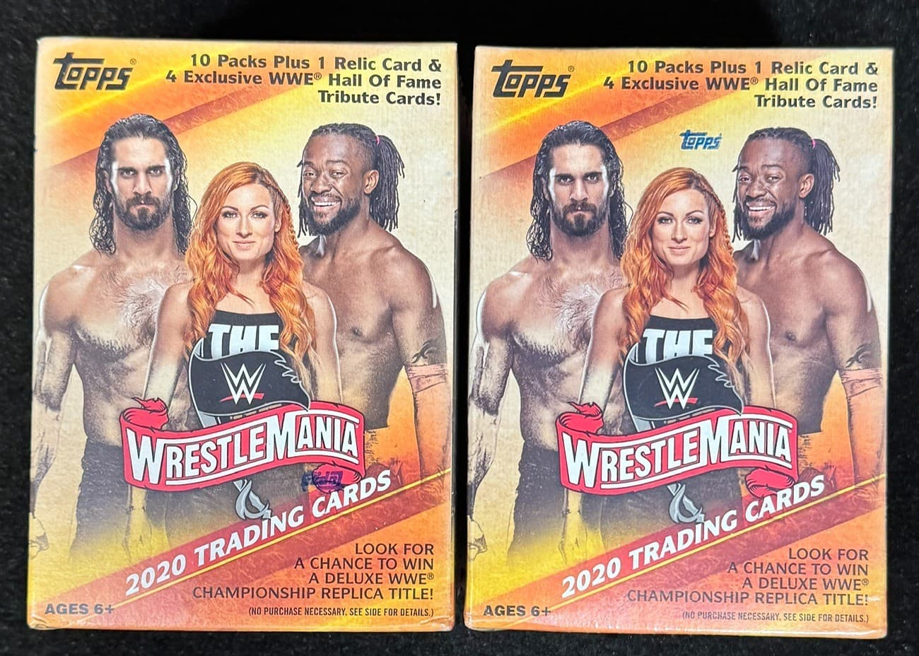 2020 Topps WWE WrestleMania Wrestling Sealed Blaster Box RARE LOT x2