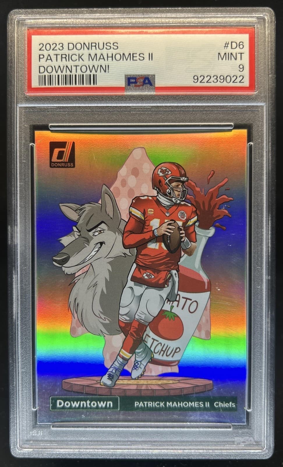 2023 Panini Donruss Patrick Mahomes II Downtown! SSP #D-6 Chiefs PSA 9