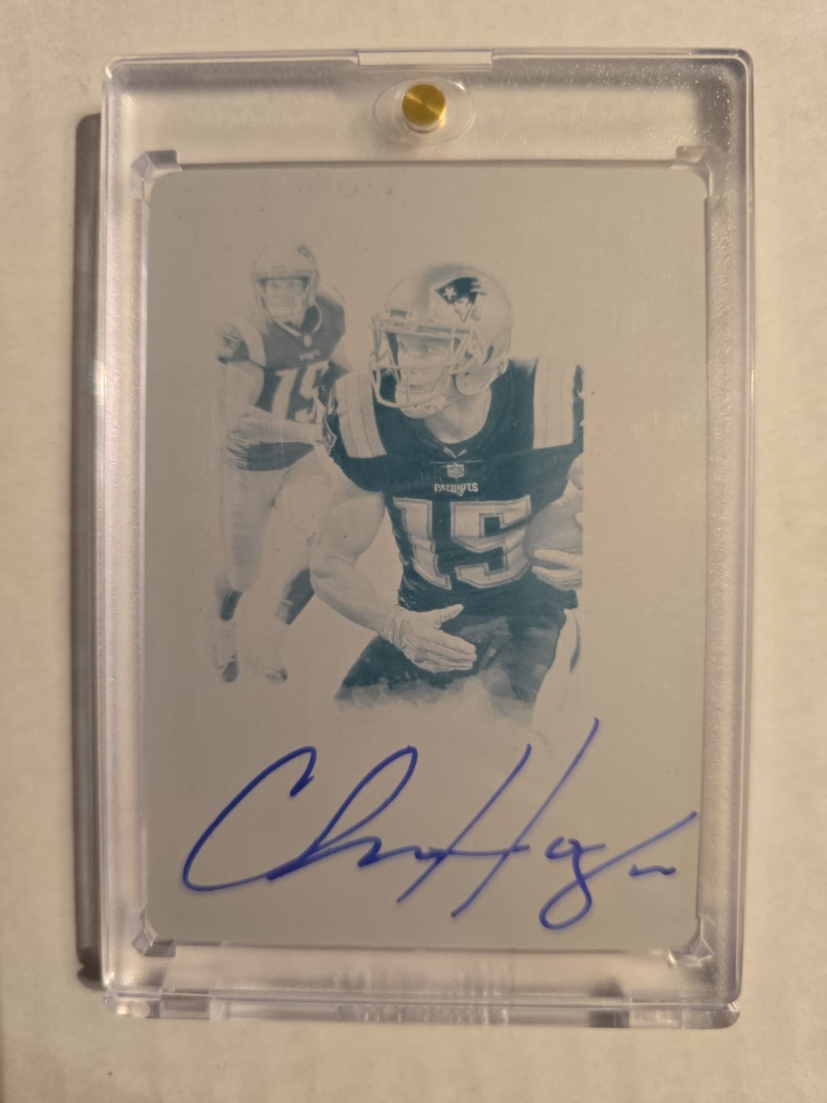 2018 Impeccable Chris Hogan Autograph Printing Plate #1/1 On Card Auto Patriots