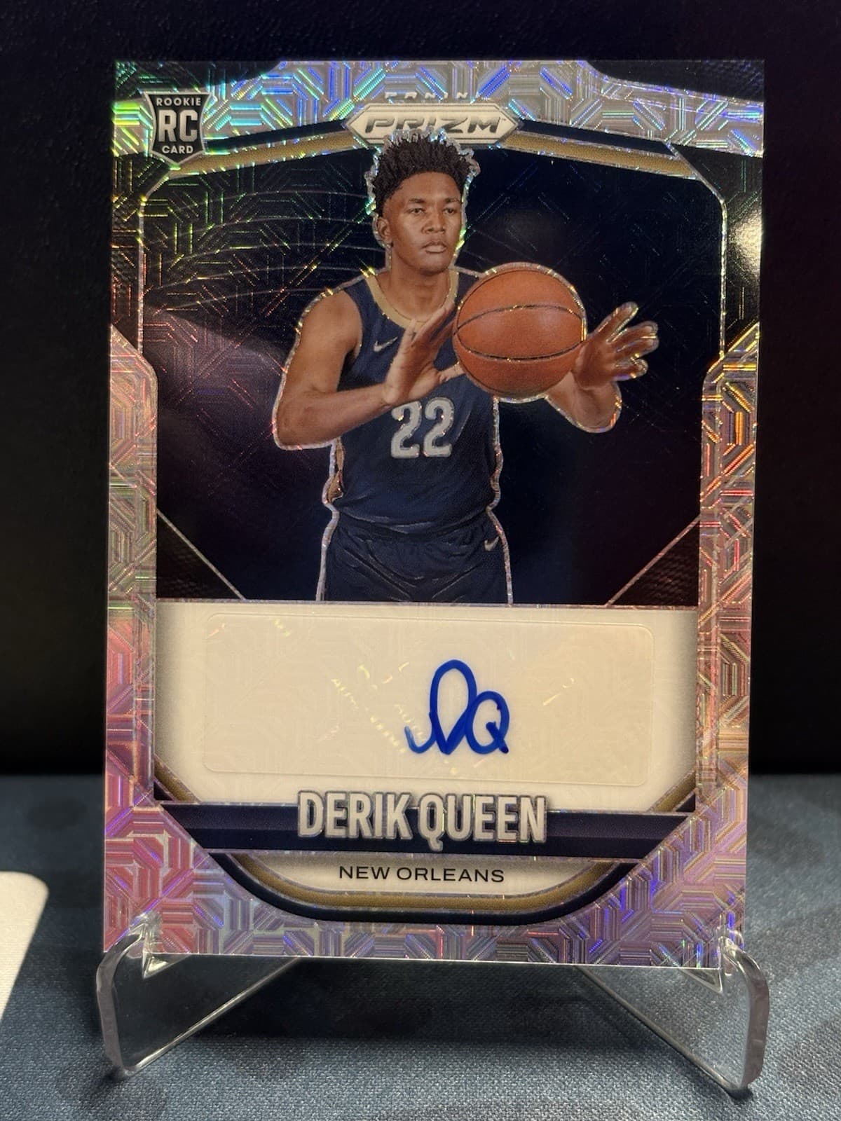 2026 Panini Prizm Basketball Derik Queen New Orleans Prizm Autographs Mojo /25