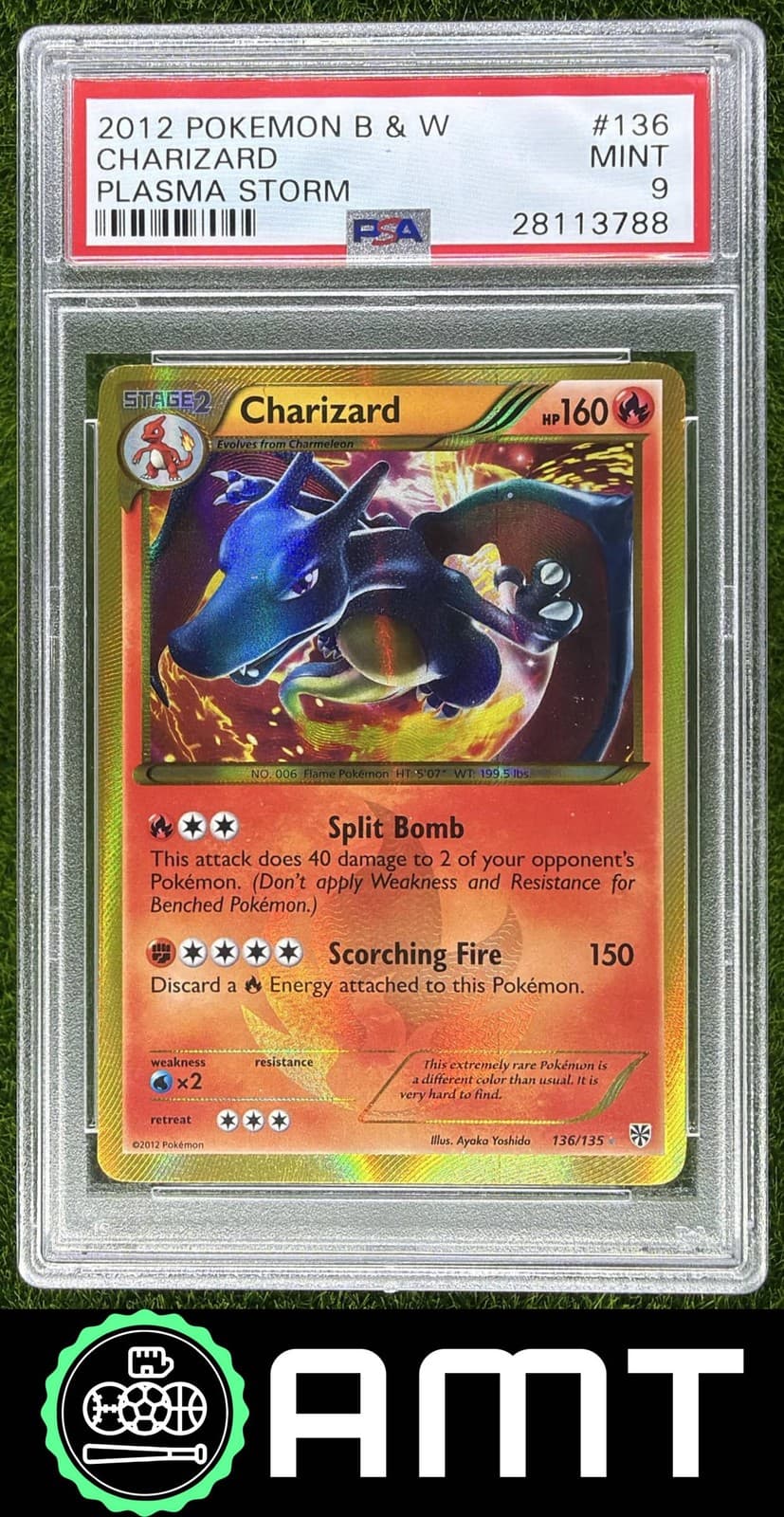 Charizard PSA 9 2013 Pokemon Black & White Plasma Storm #136/135 3788