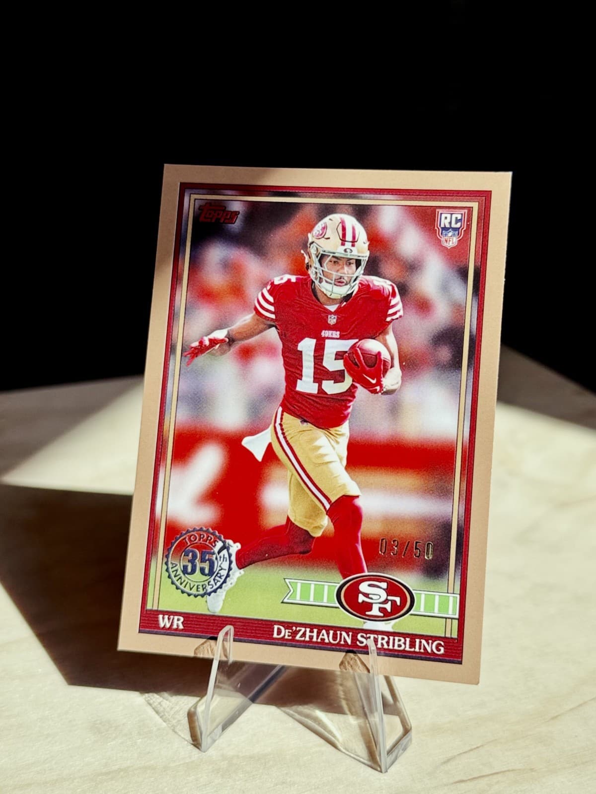 2026 Topps Flagship Football De'Zhaun Stribling Topps 91 /50 RC 49'ers