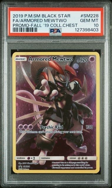 Pokemon Mewtwo 2019 Sm #Sm228 Bsp Armored Fall '19 Coll.Chest Psa 10
