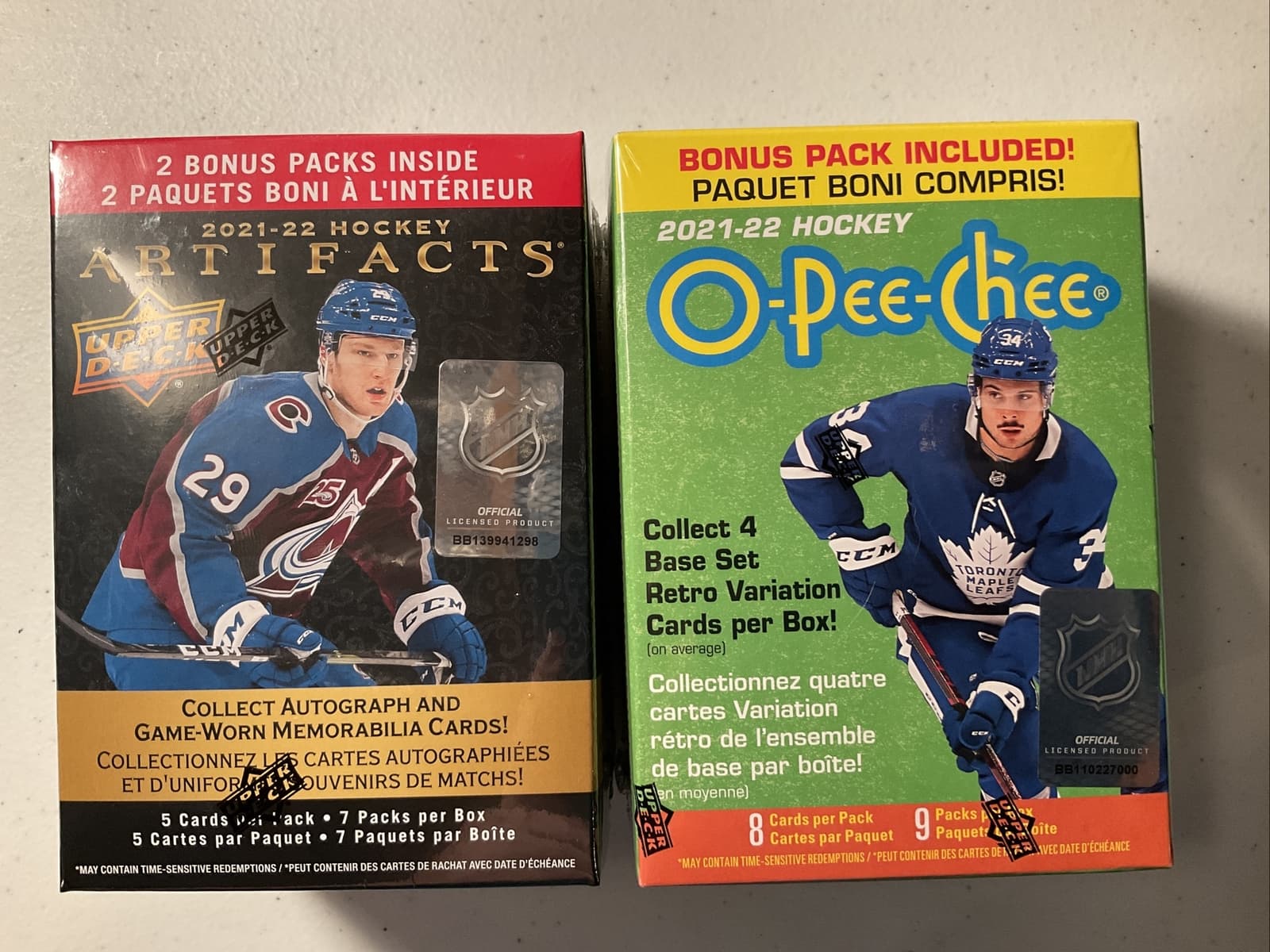 2021-22 Upper Deck Series O-Pee-Cheer & ARTIFACTS Hockey Blaster BOXS,,,,,,