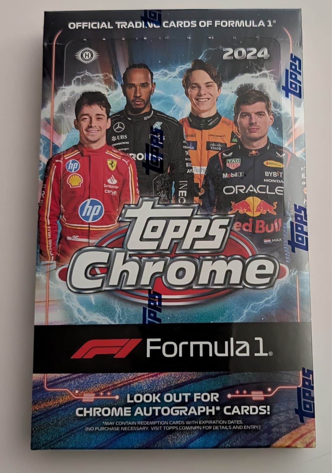 (FACTORY SEALED) 2024 TOPPS CHROME FORMULA 1 RACING HOBBY BOX