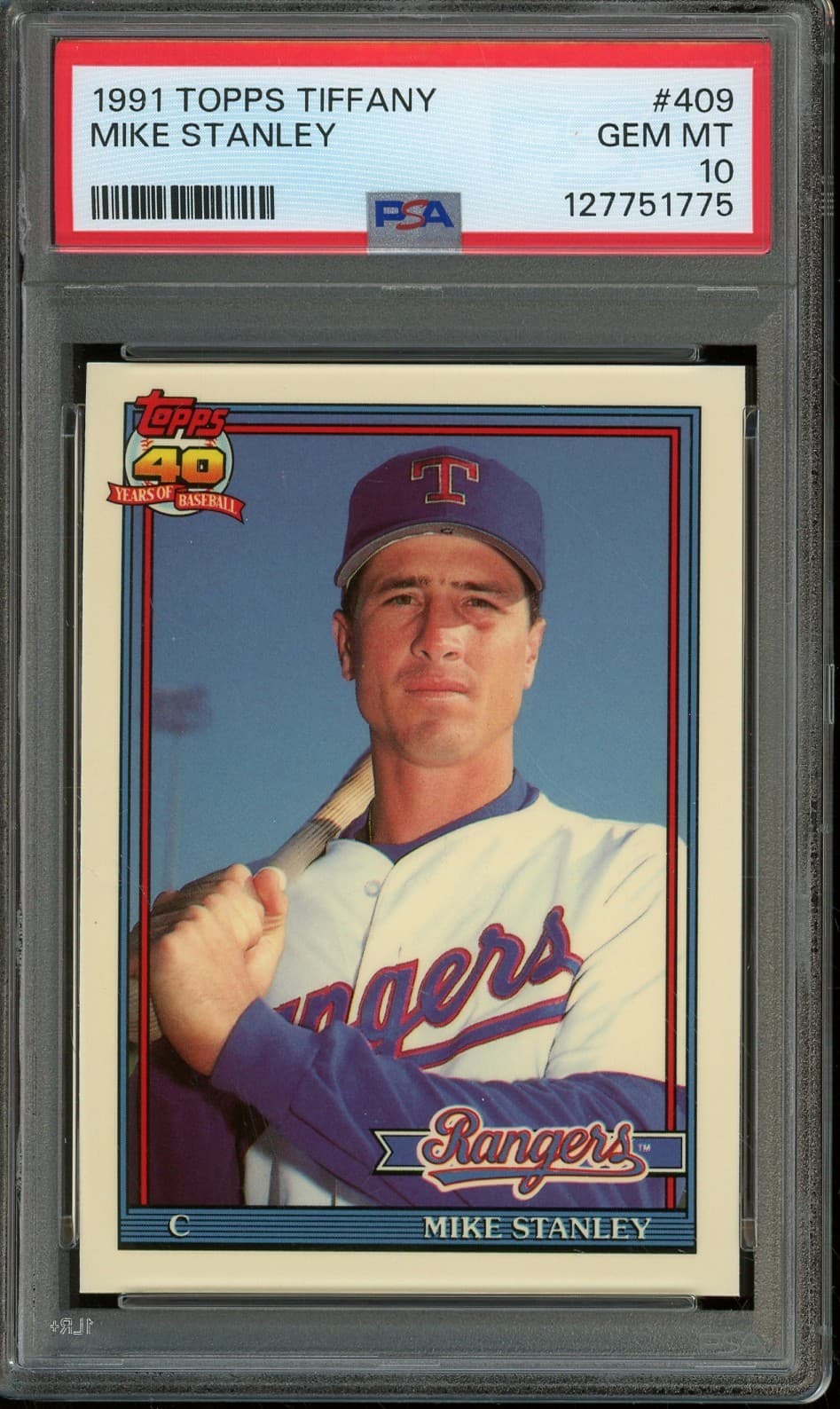 1991 TOPPS TIFFANY #409 MIKE STANLEY GEM MINT 10