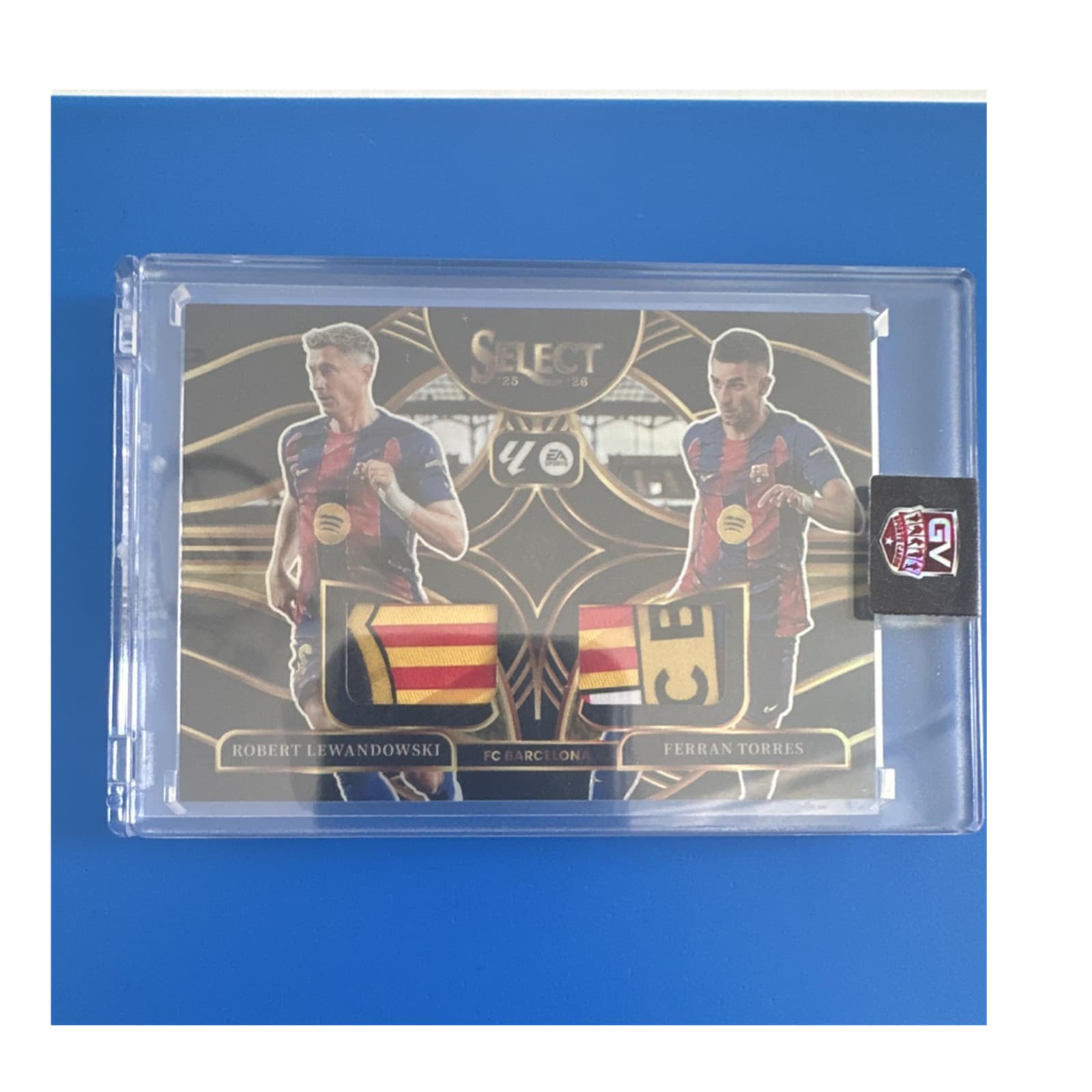 Panini Select Dual Patch Prizm Robert Lewandowski Ferran Torres 1/1