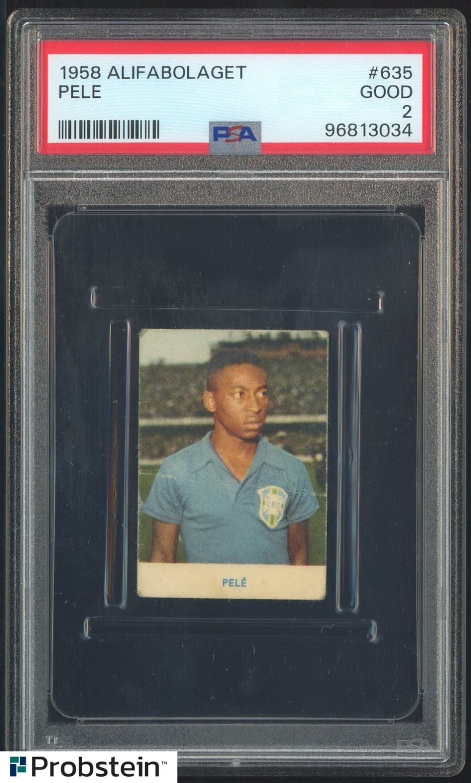 1958 ALIFABOLAGET SOCCER PELE RC Rookie #635 PSA 2
