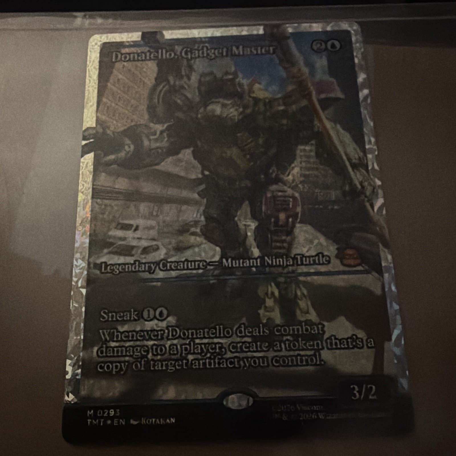 Magic: The Gathering Donatello, Gadget Master TMNT showcase fractured Foil M0293