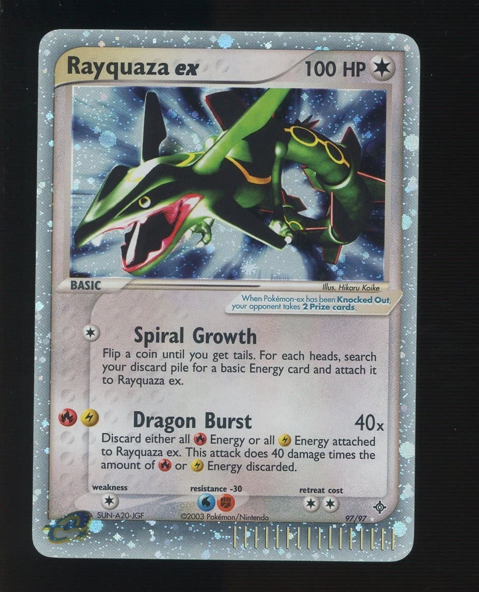 2003 Pokemon EX Dragon #97 Rayquaza ex Holo Unplayed Centered