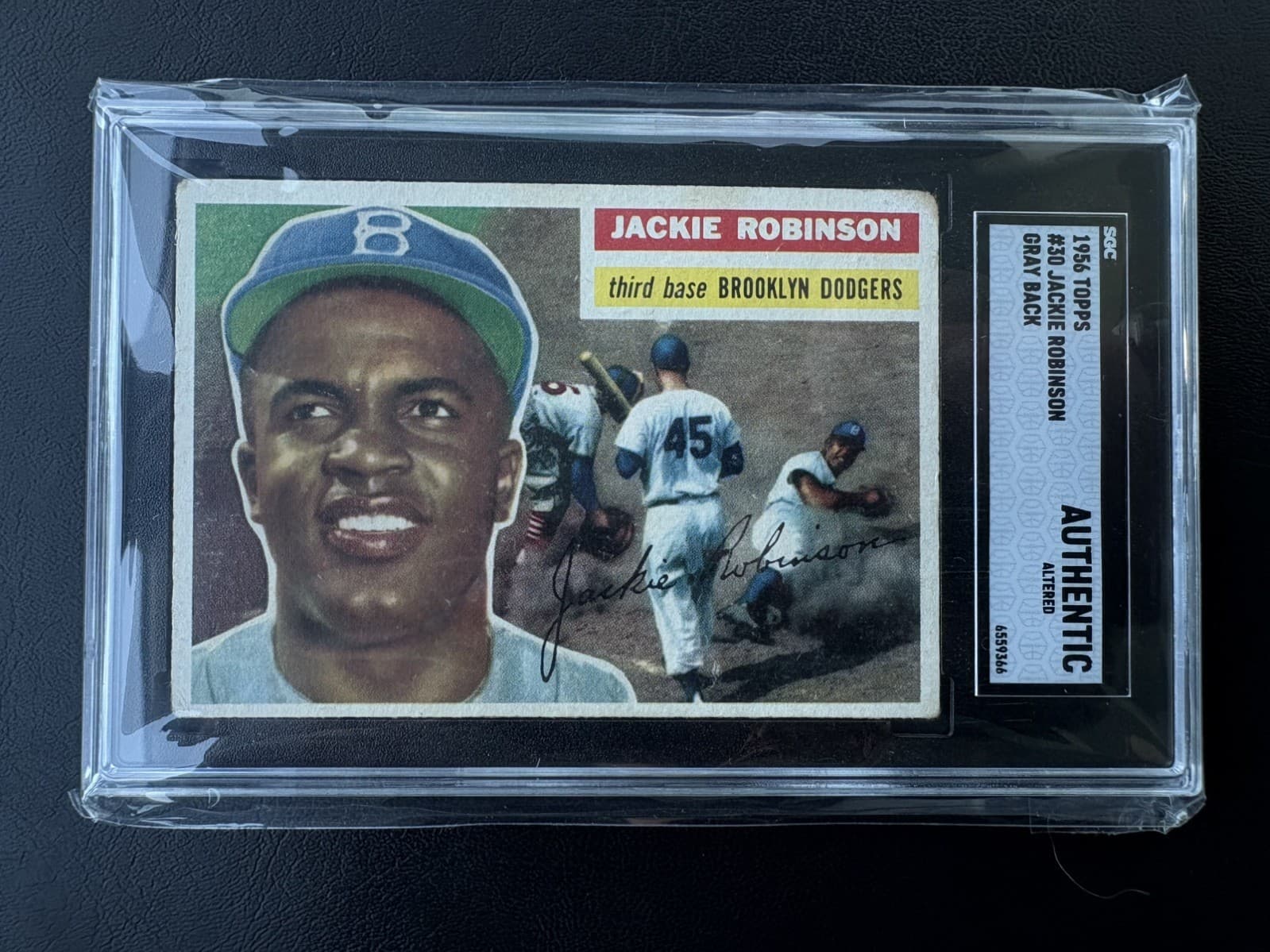 1956 Topps #30 Jackie Robinson SGC Authentic Altered - SET BREAK Dodgers