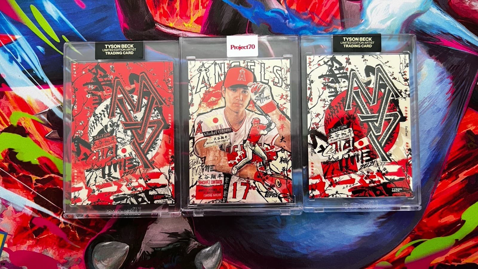 2021 Topps Project 70 Shohei Ohtani w/Companion Cards 65/70 & Limited To 200