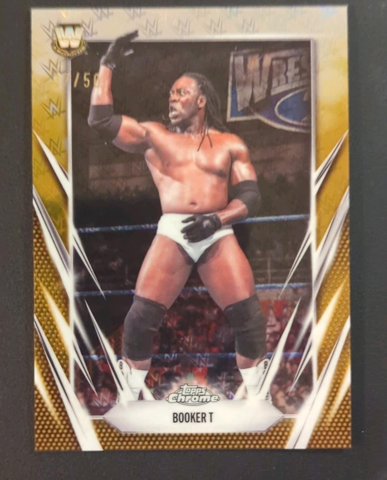 Topps Chrome WWE Booker T Serial Numbered Wrestling Card #71 /50 Sports Trading