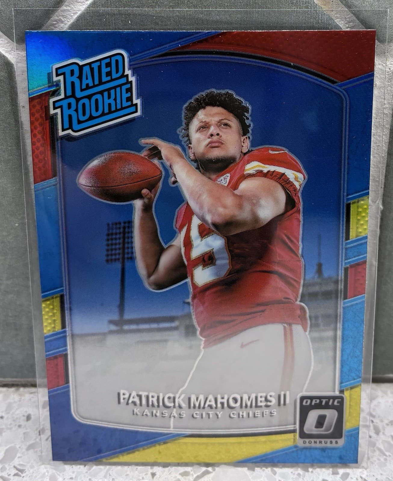 2017 PATRICK MAHOMES Optic RED AND YELLOW Rated Rookie COLOR MATCH RC 💎 MINT