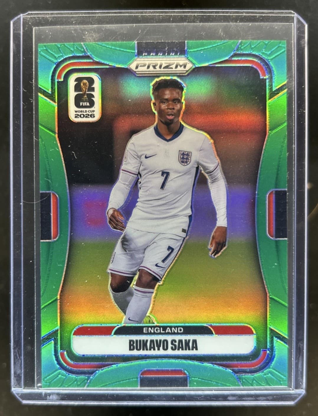 2026 Panini Prizm World Cup Bukayo Saka Preferred Green #/5 England