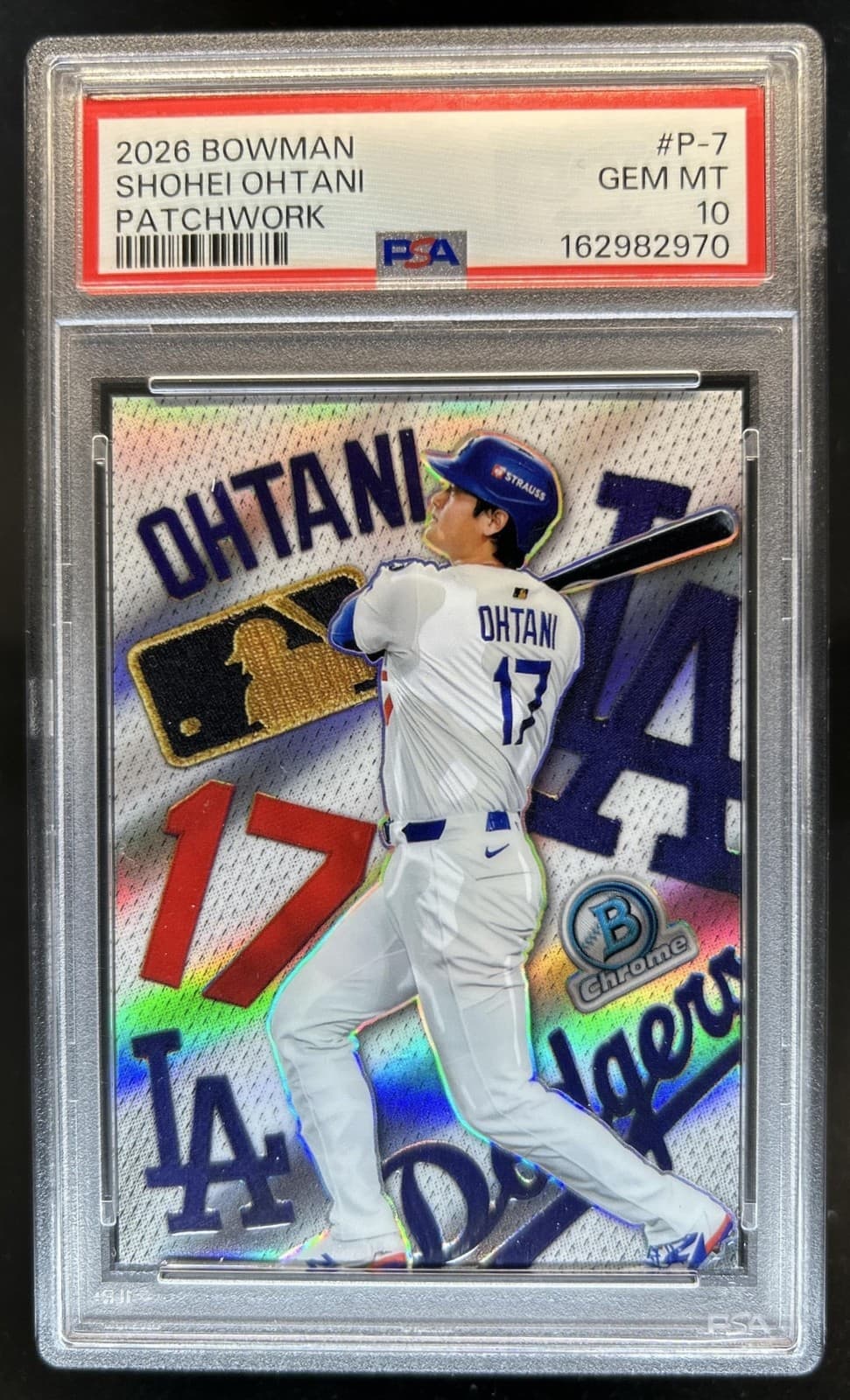 2026 Bowman Shohei Ohtani Patchwork SSP #P-7 Dodgers PSA 10 GEM MINT