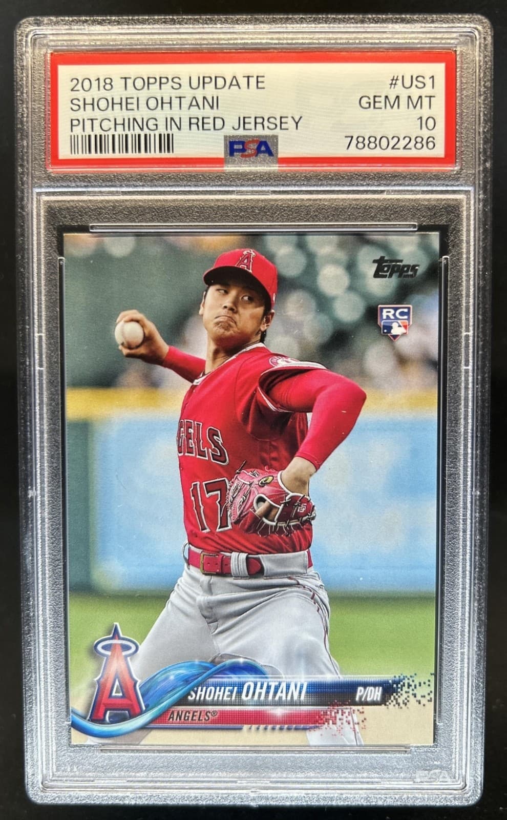 2018 Topps Update Shohei Ohtani RC Rookie #US1a Angels PSA 10 GEM MINT