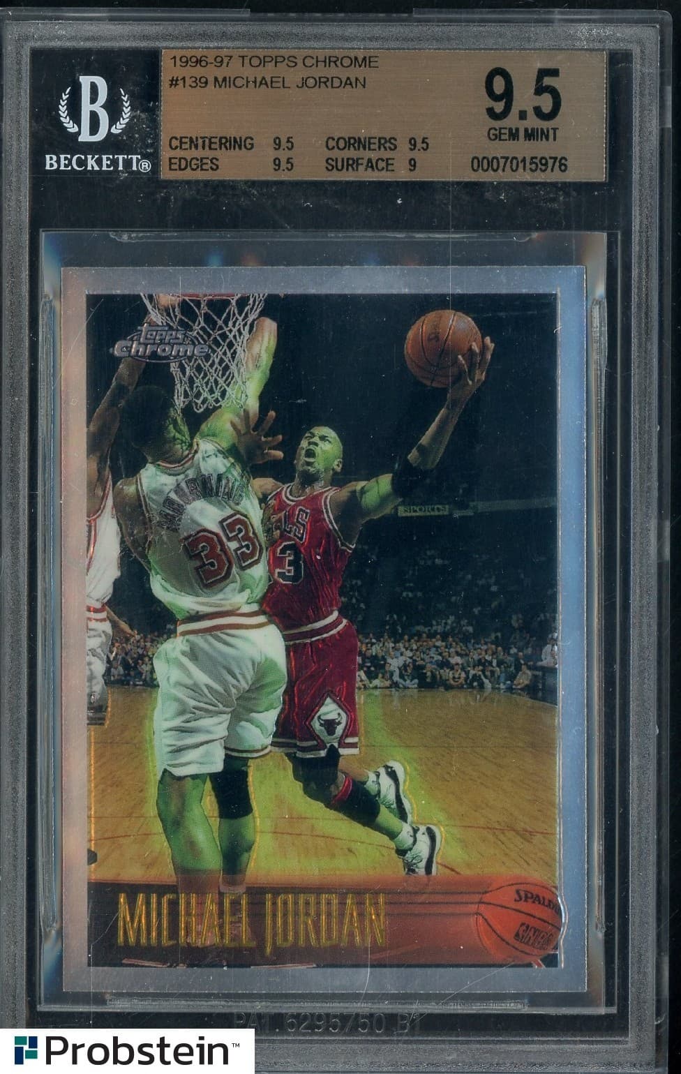 1996-97 Topps Chrome #139 Michael Jordan Chicago Bulls HOF BGS 9.5 GEM MINT