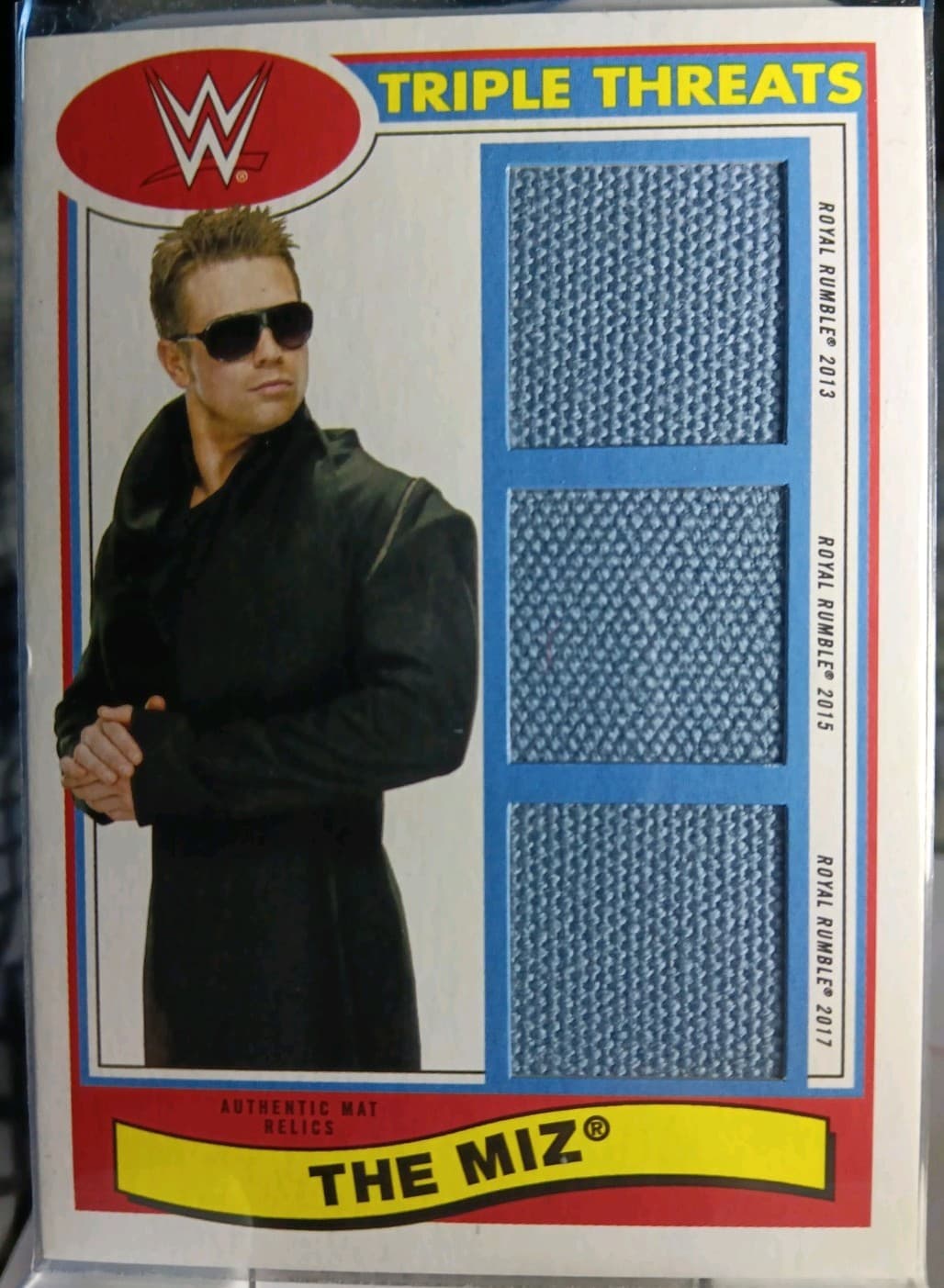 The Miz Wrestling card Topps Heritage WWE Triple Royal Rumble Relics /25 TM-TM