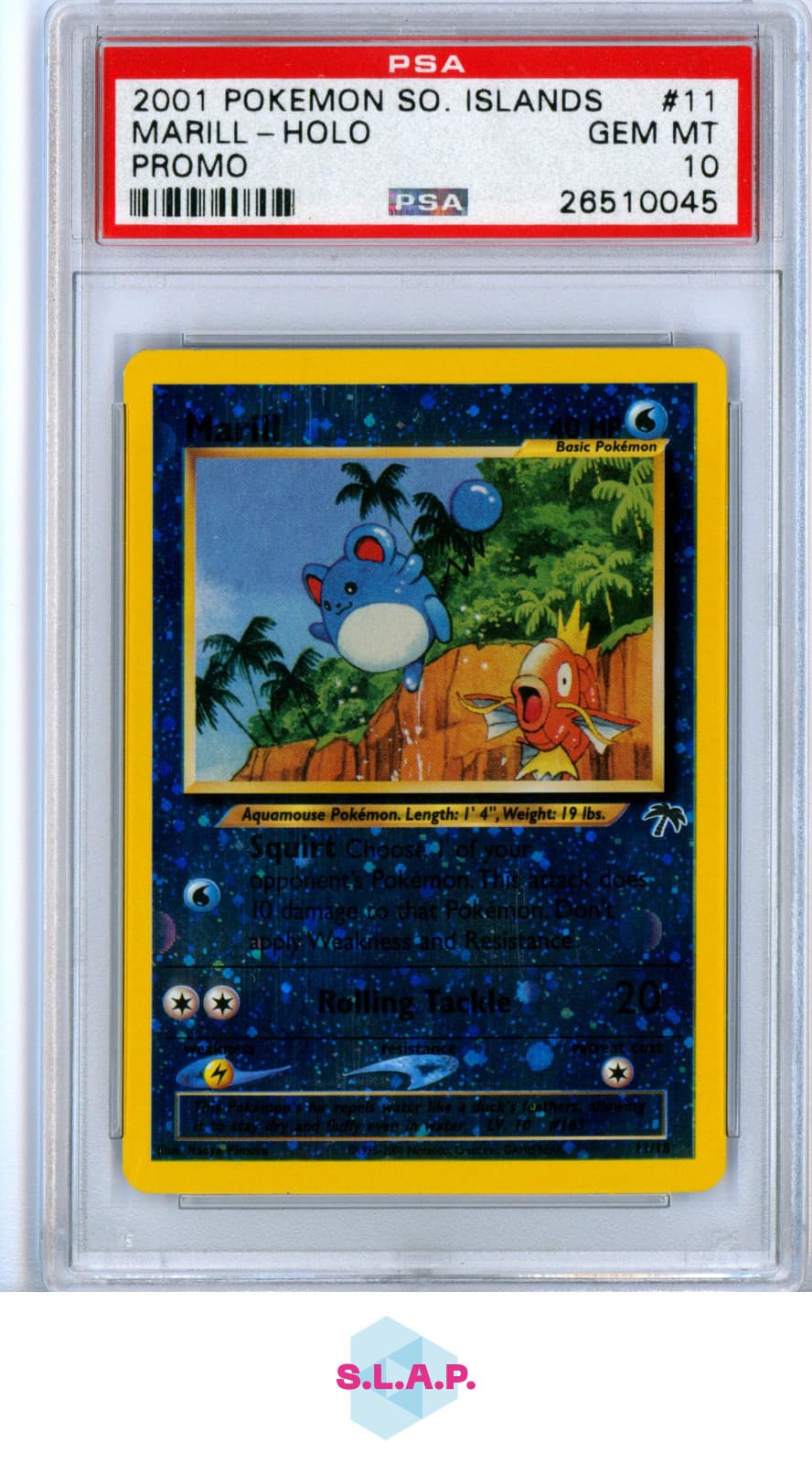 MARILL HOLO PROMO POKEMON SOUTHERN ISLANDS PROMO 2001 11 PSA 10