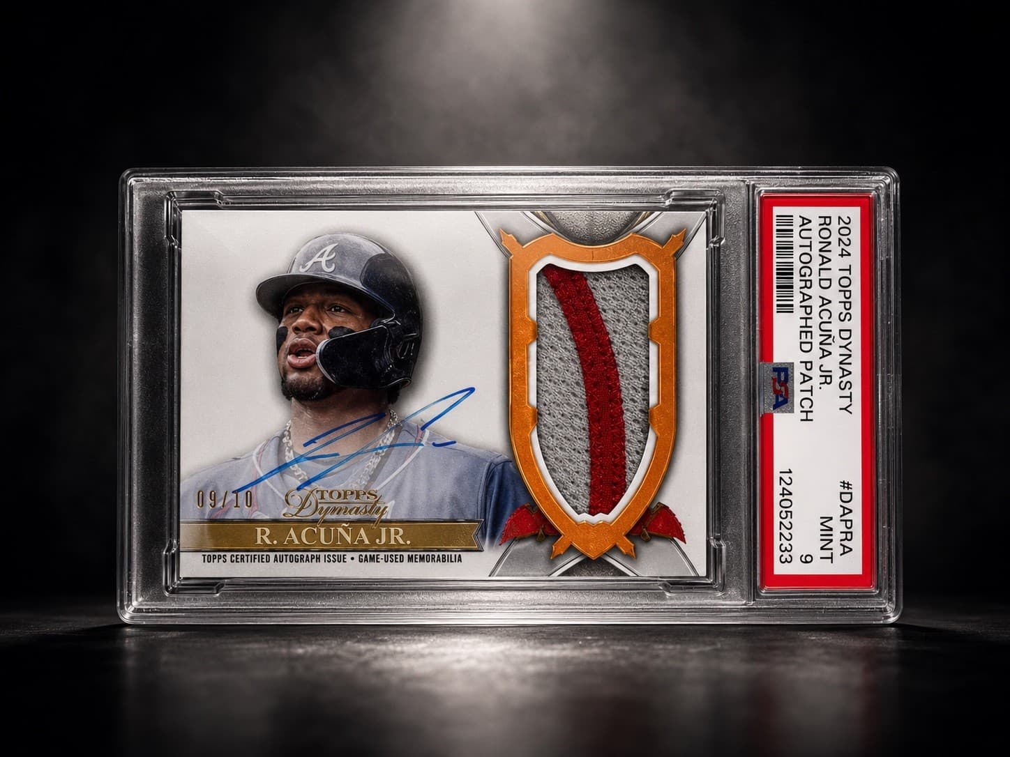 2024 Topps Dynasty Ronald Acuna Jr /10 Stolen Base Milestone Patch Auto POP 1